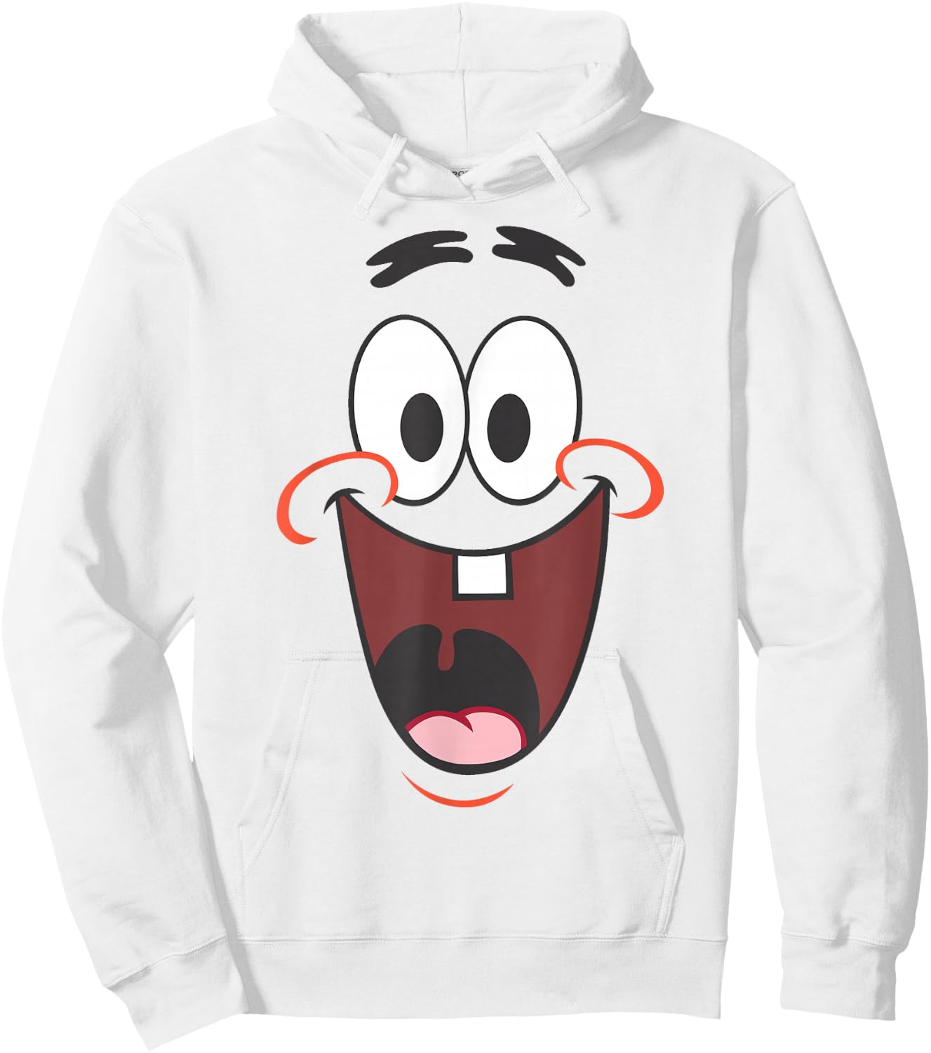 Spongebob Squarepants Patrick Big Face Smile Hoodie - Hoodie | White