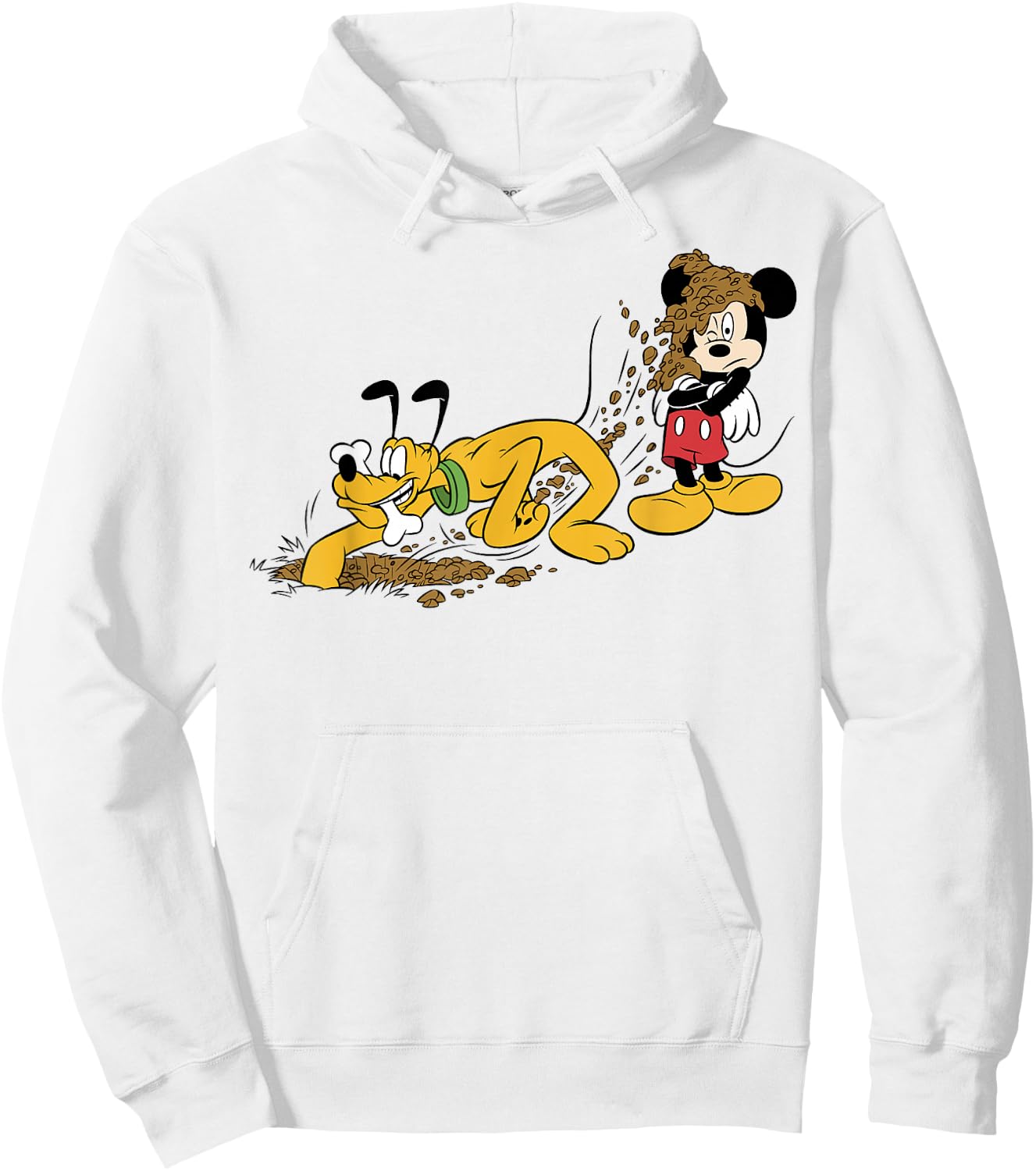 Disney Mickey And Friends Mickey & Pluto Digging Hoodie - Hoodie | White