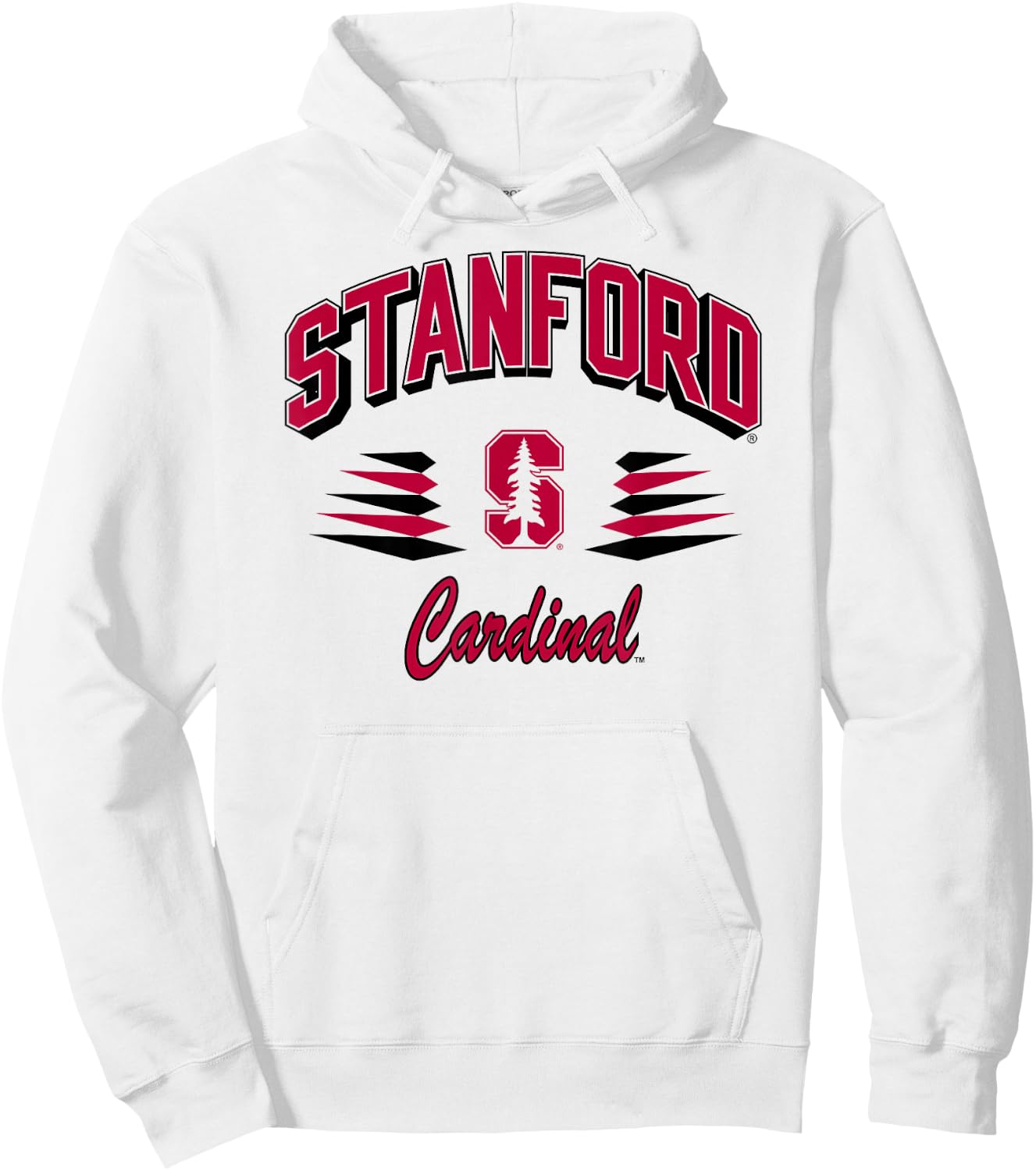 Stanford Cardinal Retro Diamond White Officially Licensed Hoodie - Hoodie | White