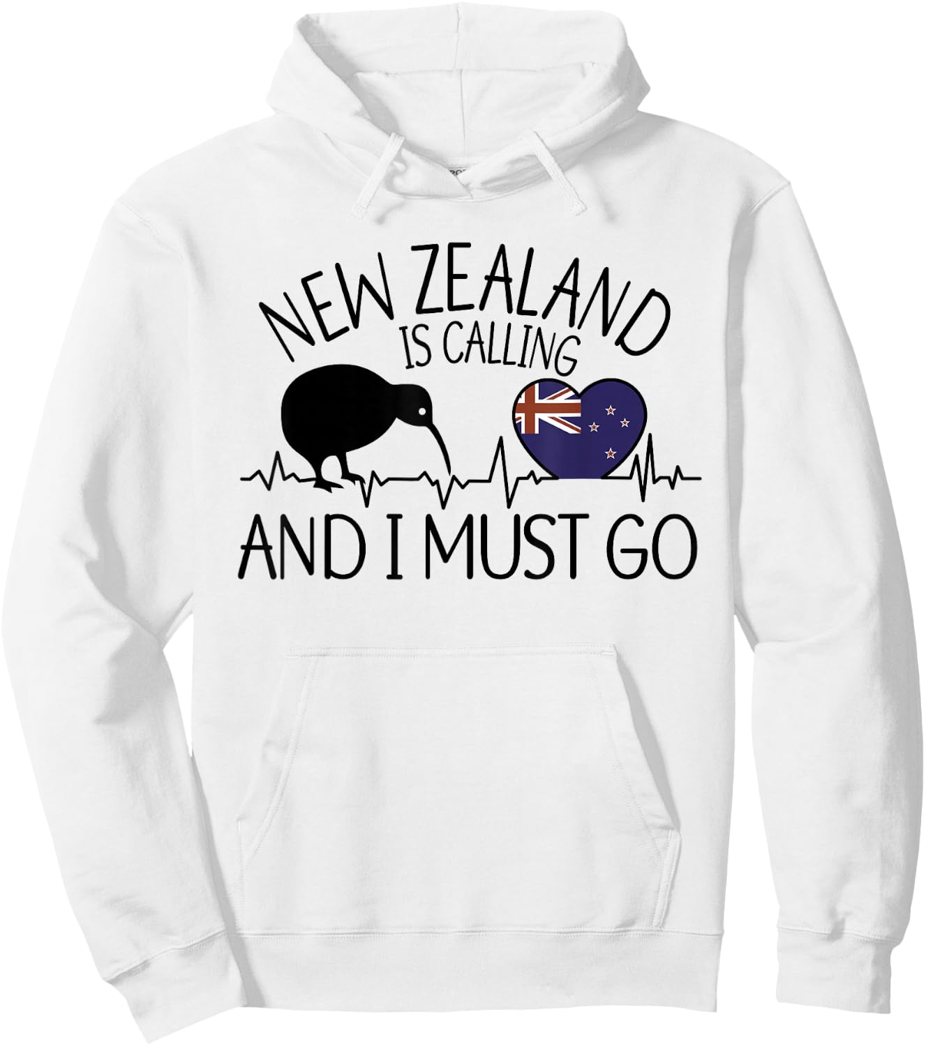 New Zealand Ruft und ich muss los - Funny New Zealand Hoodie - Hoodie | White