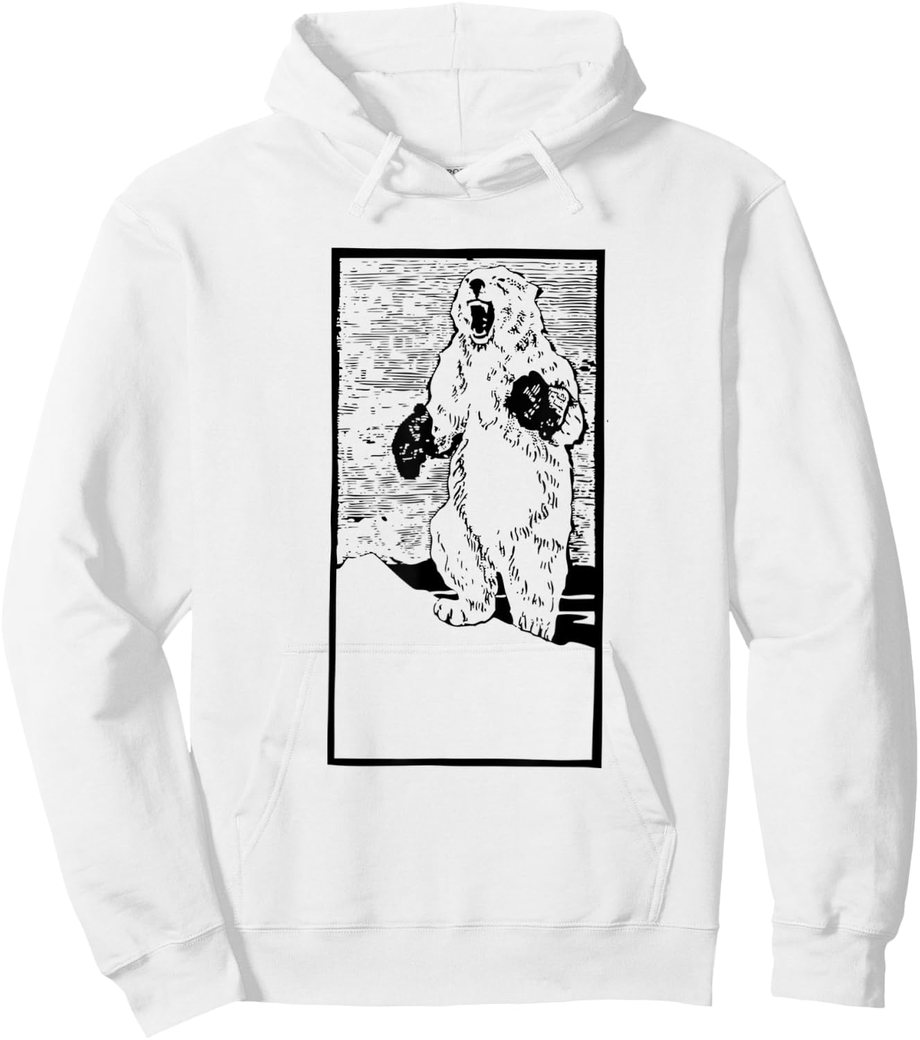 Boxing Polar Bear | Fighting Global Warming Funny Hoodie - Hoodie | White