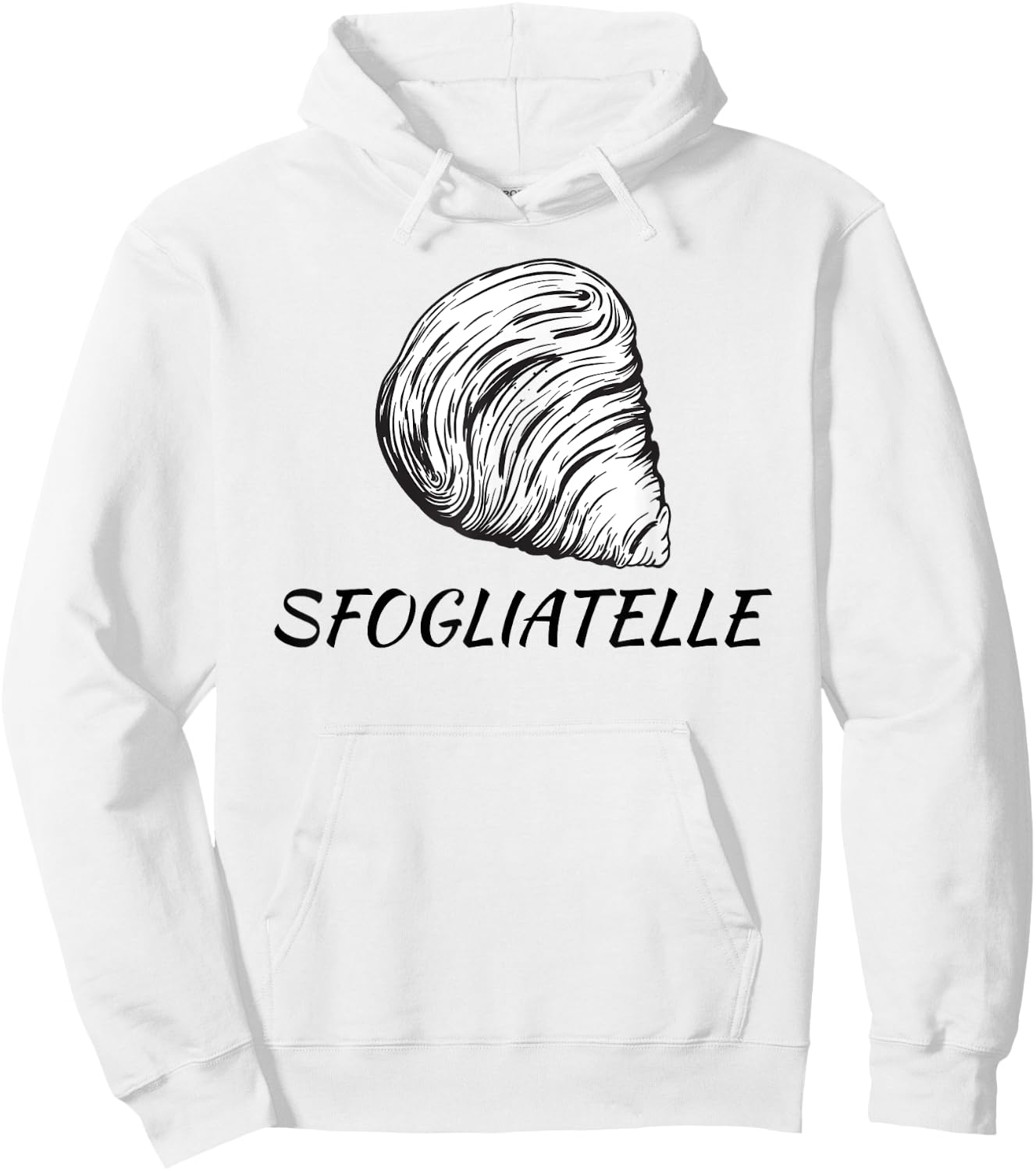 Sfogliatelle Design | Italian Pastry Graphic | Lobster Tail Hoodie - Hoodie | White