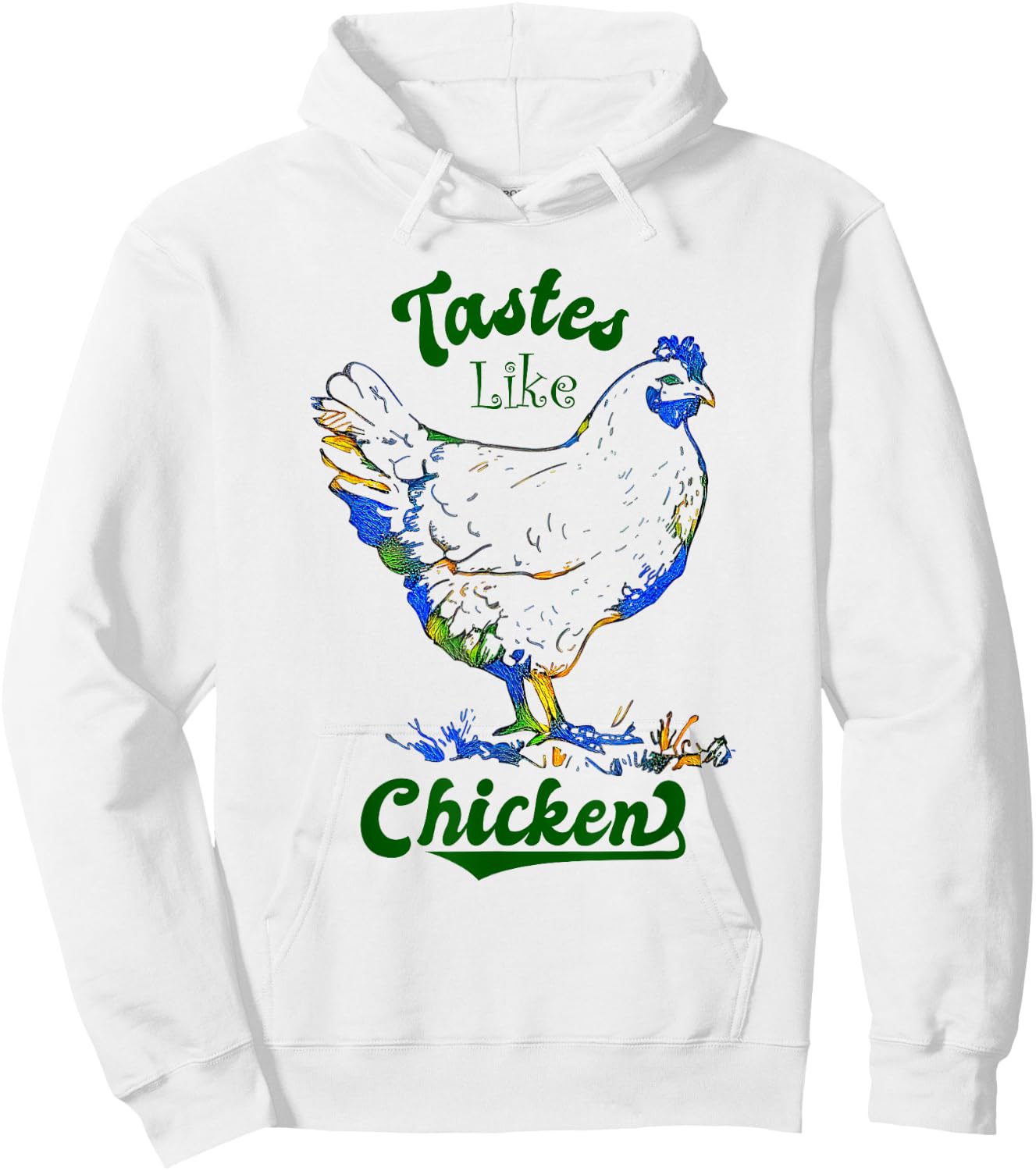 Tastes Like Chicken Vintage Retro Chicken Sign Hoodie - Hoodie | White