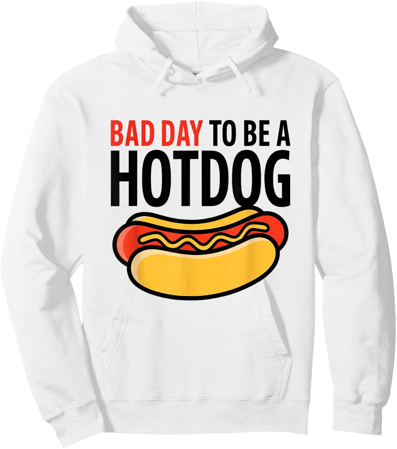 Bad Day to Be a Hotdog Funny 4th of July Kids Men Hoodie - Hoodie | White