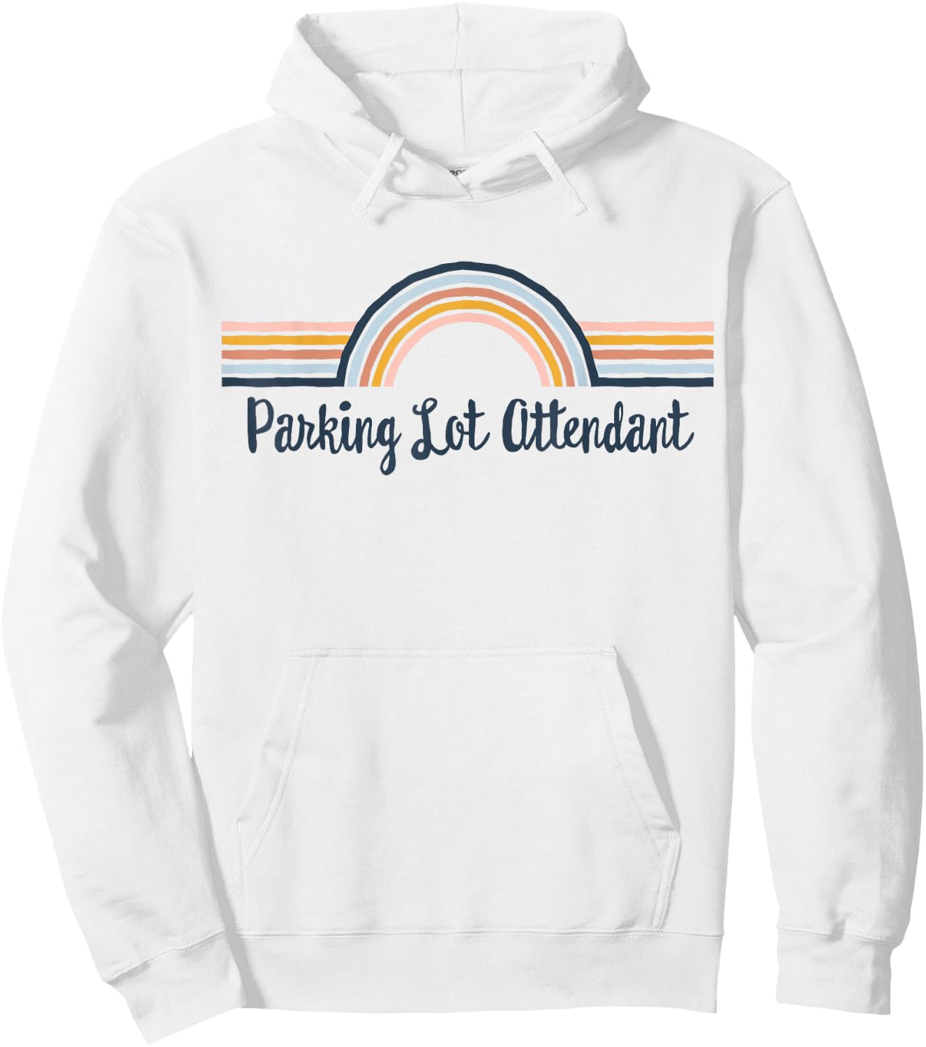 Parking Lot Attendant boho Rainbow, Parking Lot Attendant Hoodie - Hoodie | White