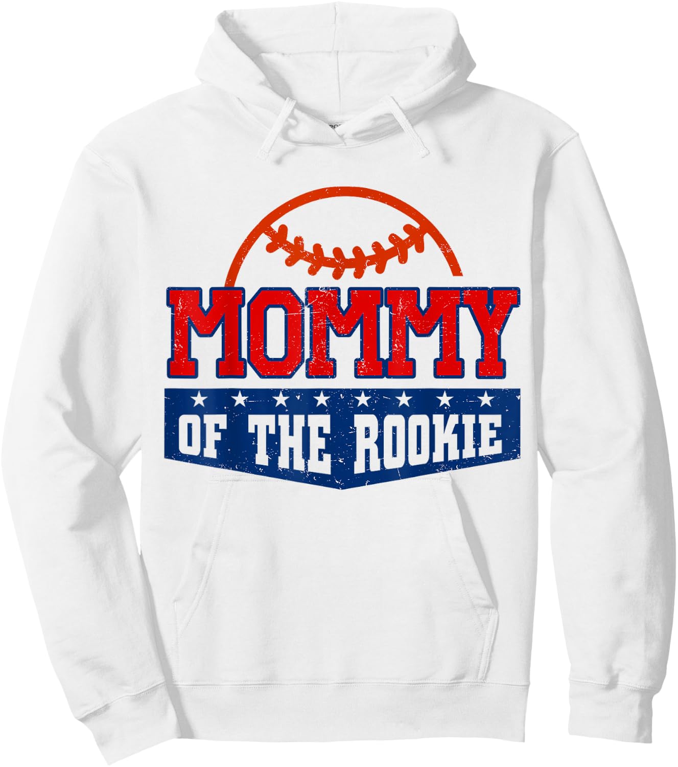 Mommy Of The Rookie Baseball 1st birthday Party Matching Hoodie - Hoodie | White