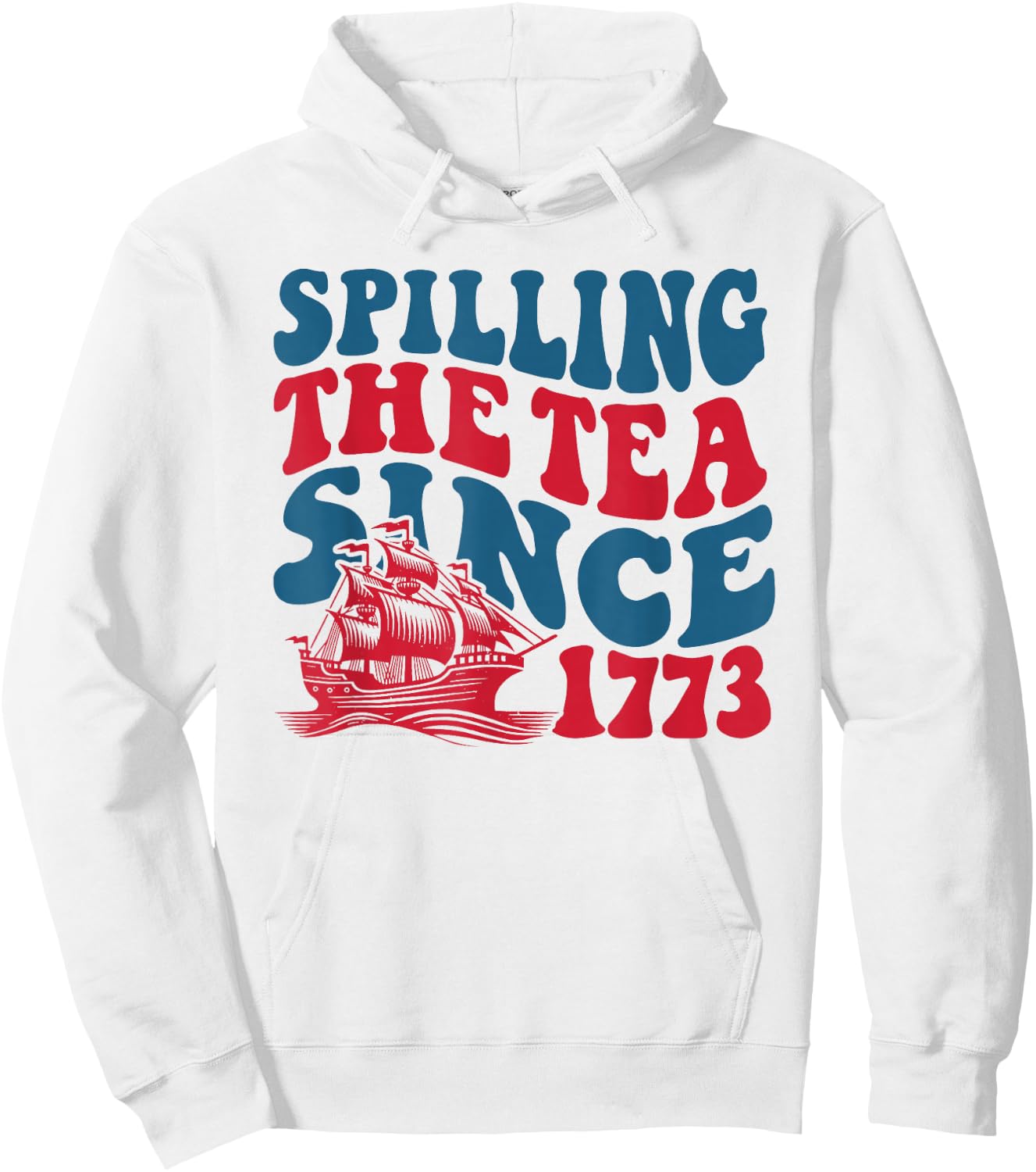 Retro Spilling The Tea Since 1773 Funny History Teacher Hoodie - Hoodie | White