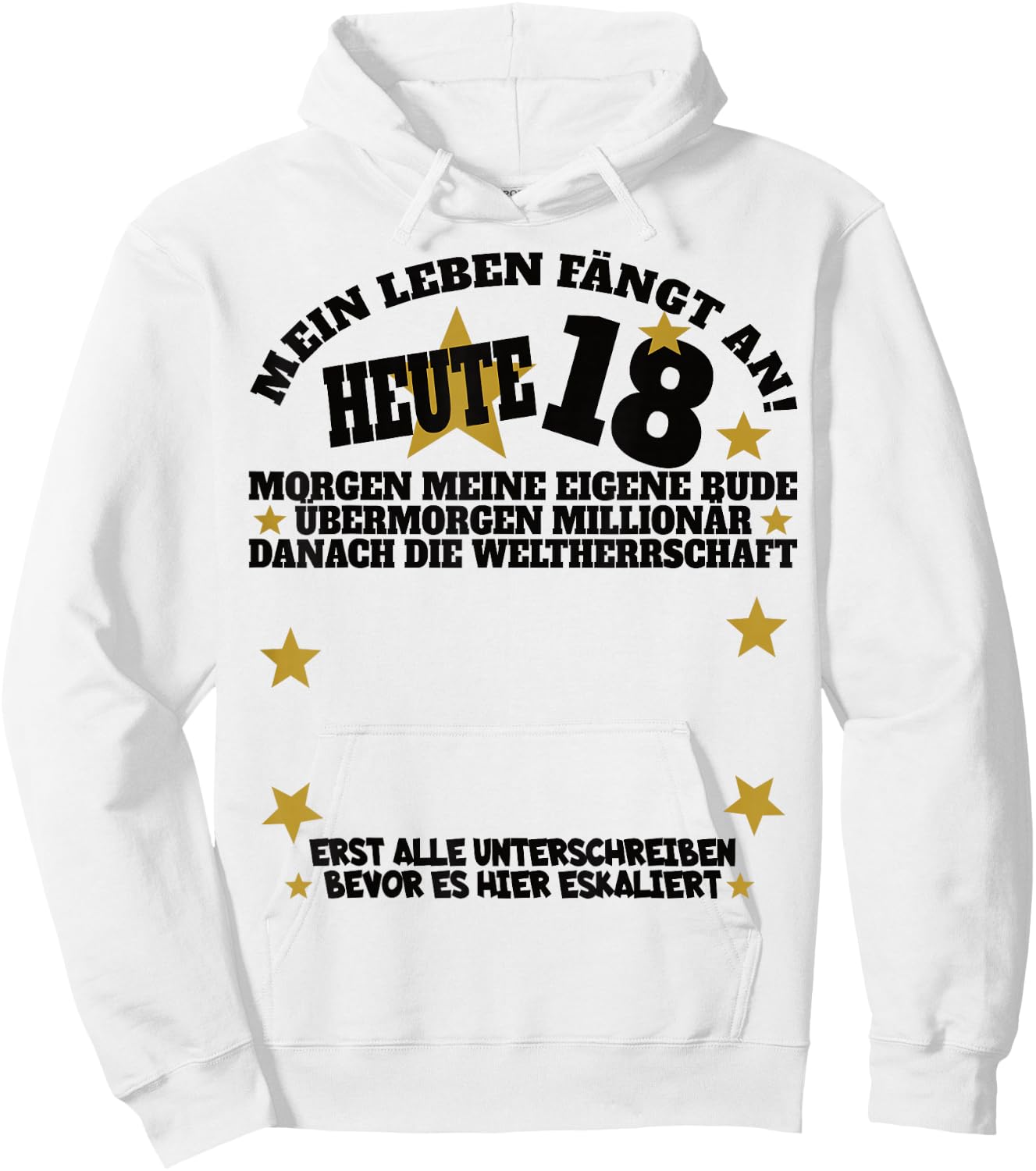 18. Geburtstag Mädchen und 18. Geburtstag Junge Gästebuch Hoodie - Hoodie | White