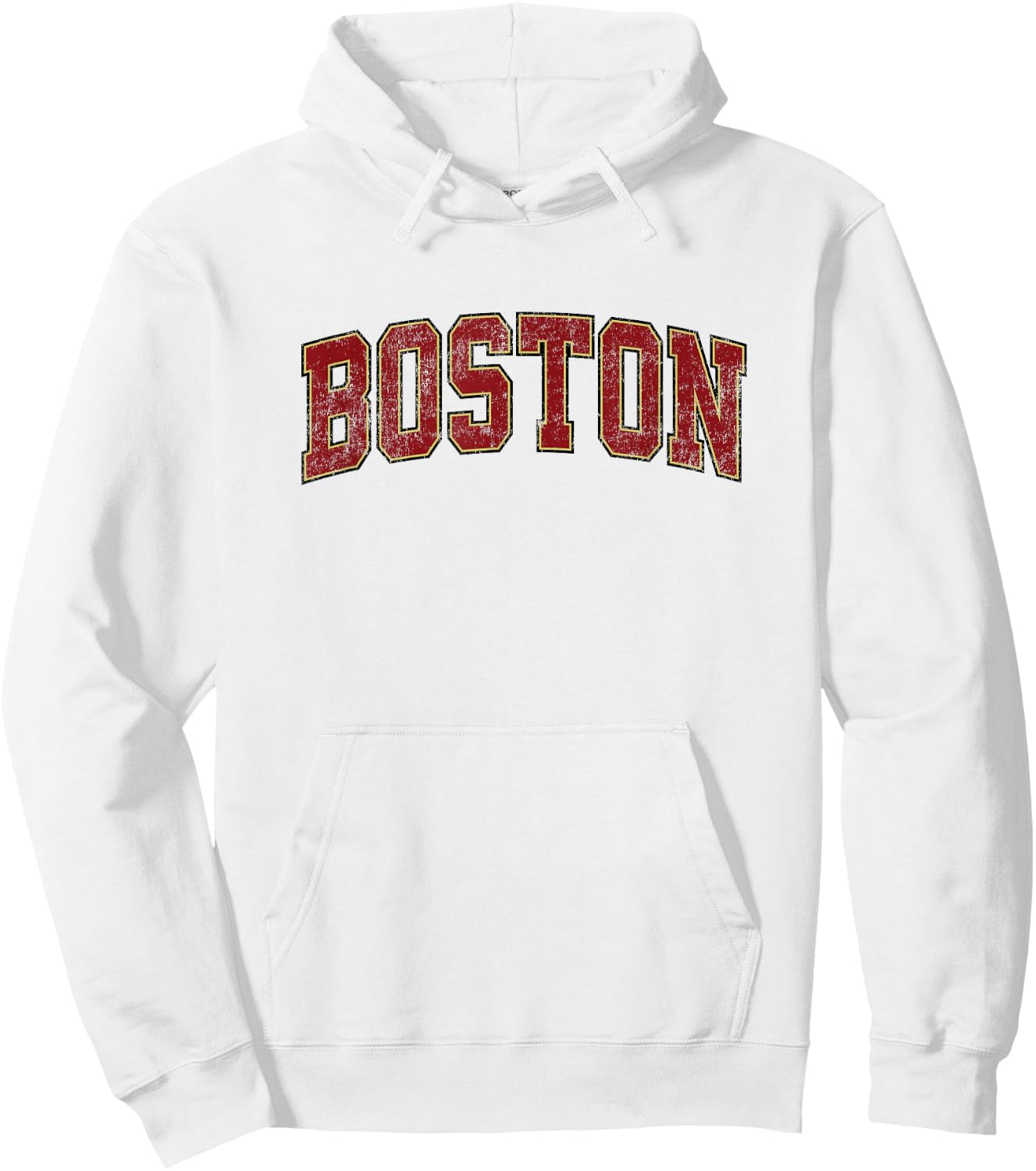 Boston Massachusetts MA Athletisches Sportdesign im Vintage-Stil Hoodie - Hoodie | White
