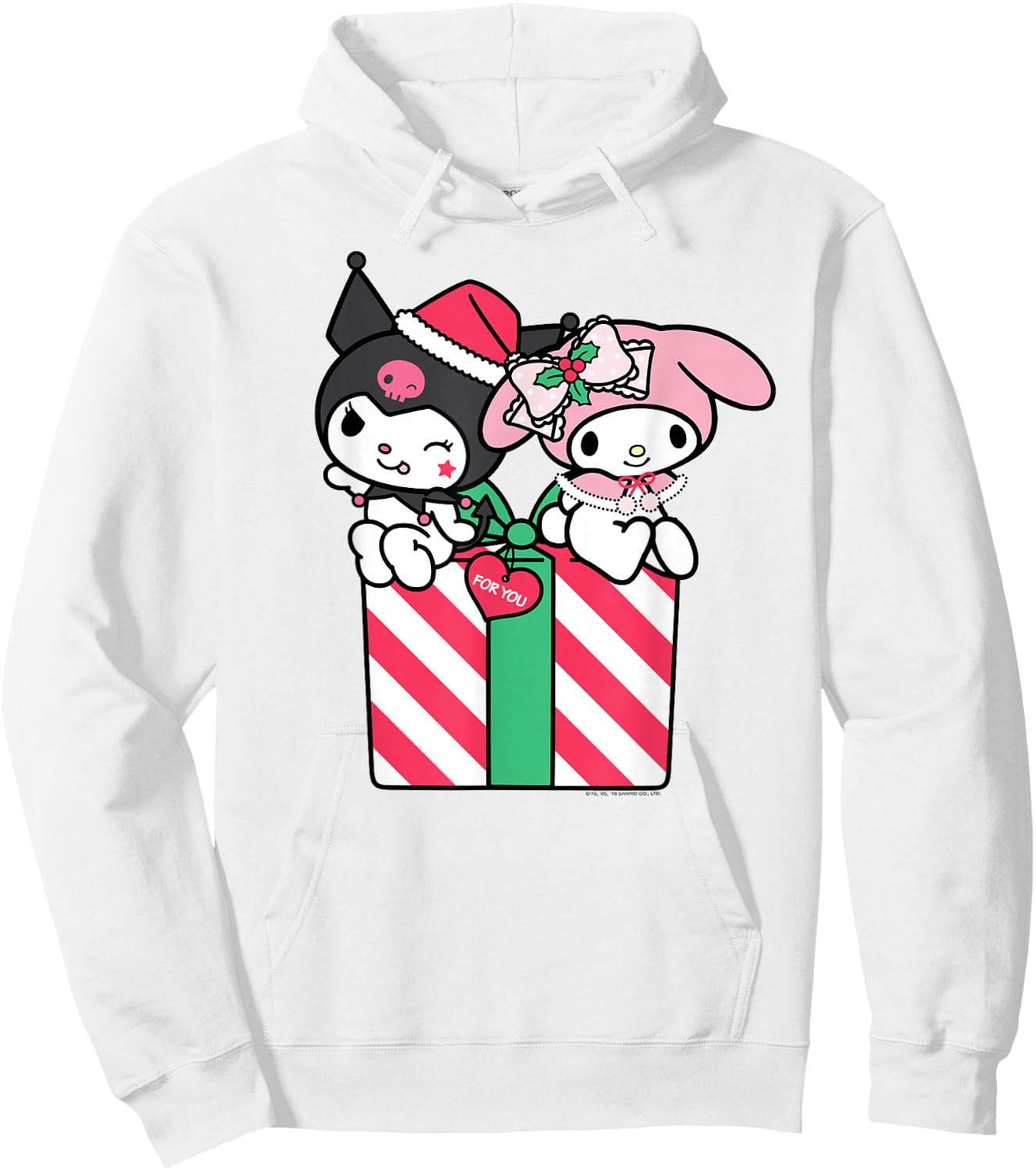 My Melody and Kuromi Shirt Hoodie - Hoodie | White