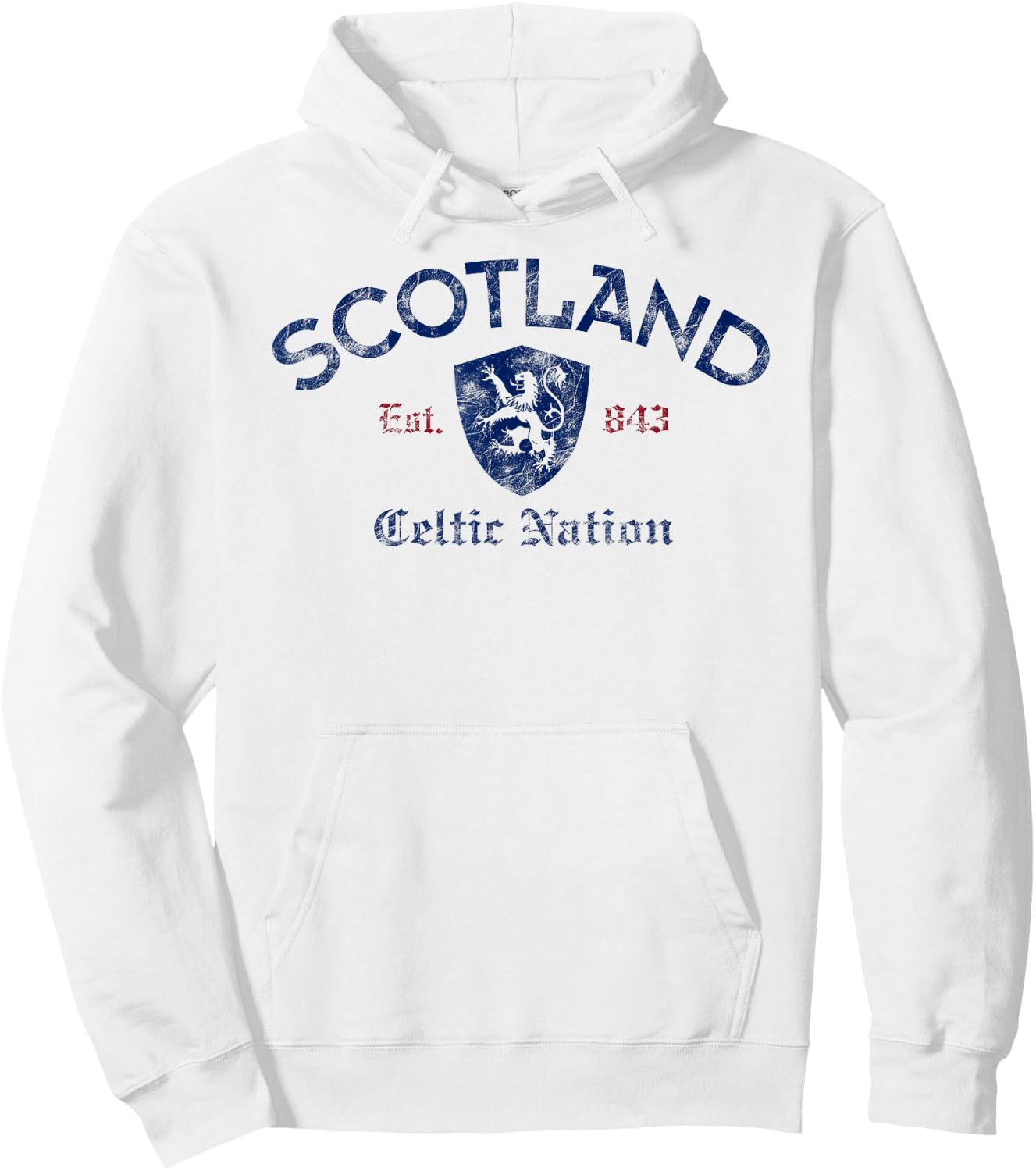 Scotland Celtic Nation Established 843 Hoodie - Hoodie | White