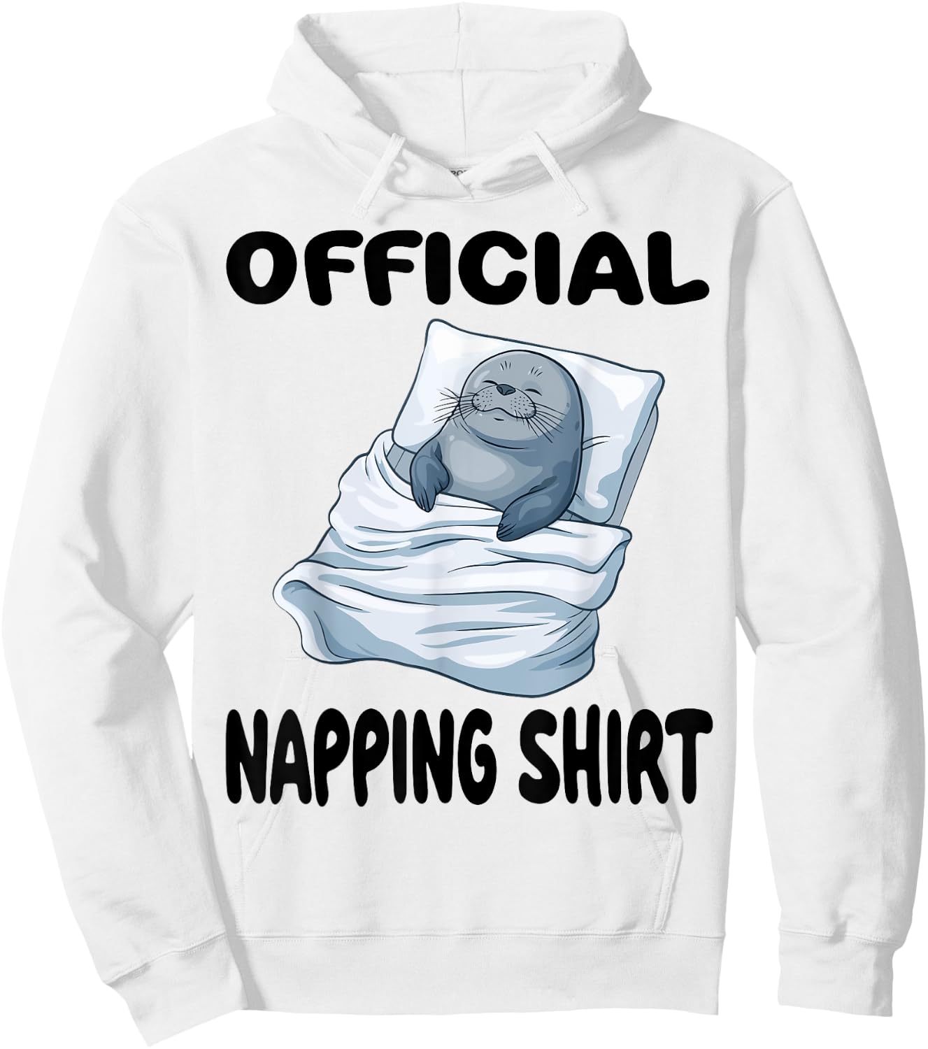 Seal Official Napping shirt Pajamas Nightgown Hoodie - Hoodie | White