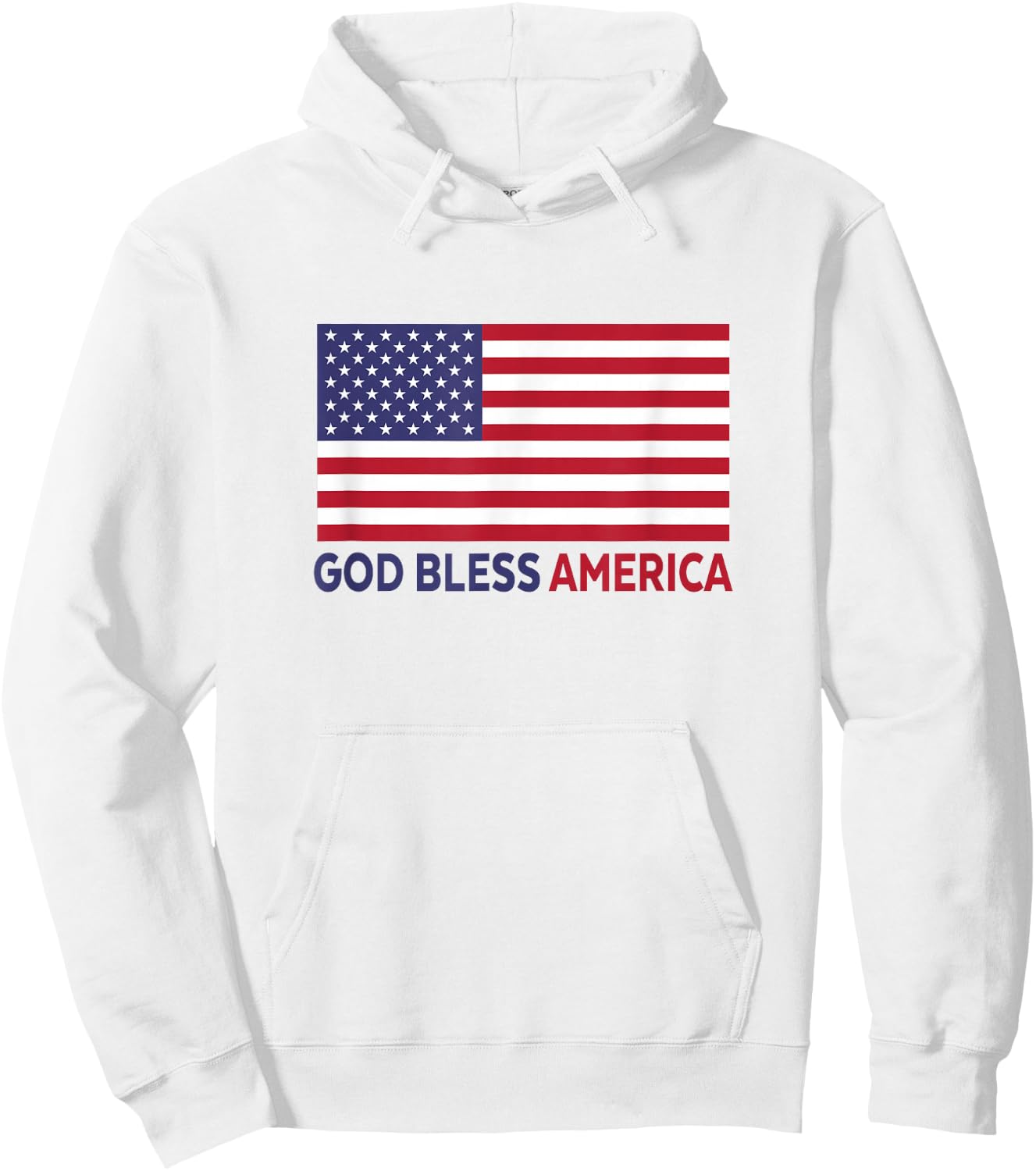 Modern God Bless America Hoodie - Hoodie | White