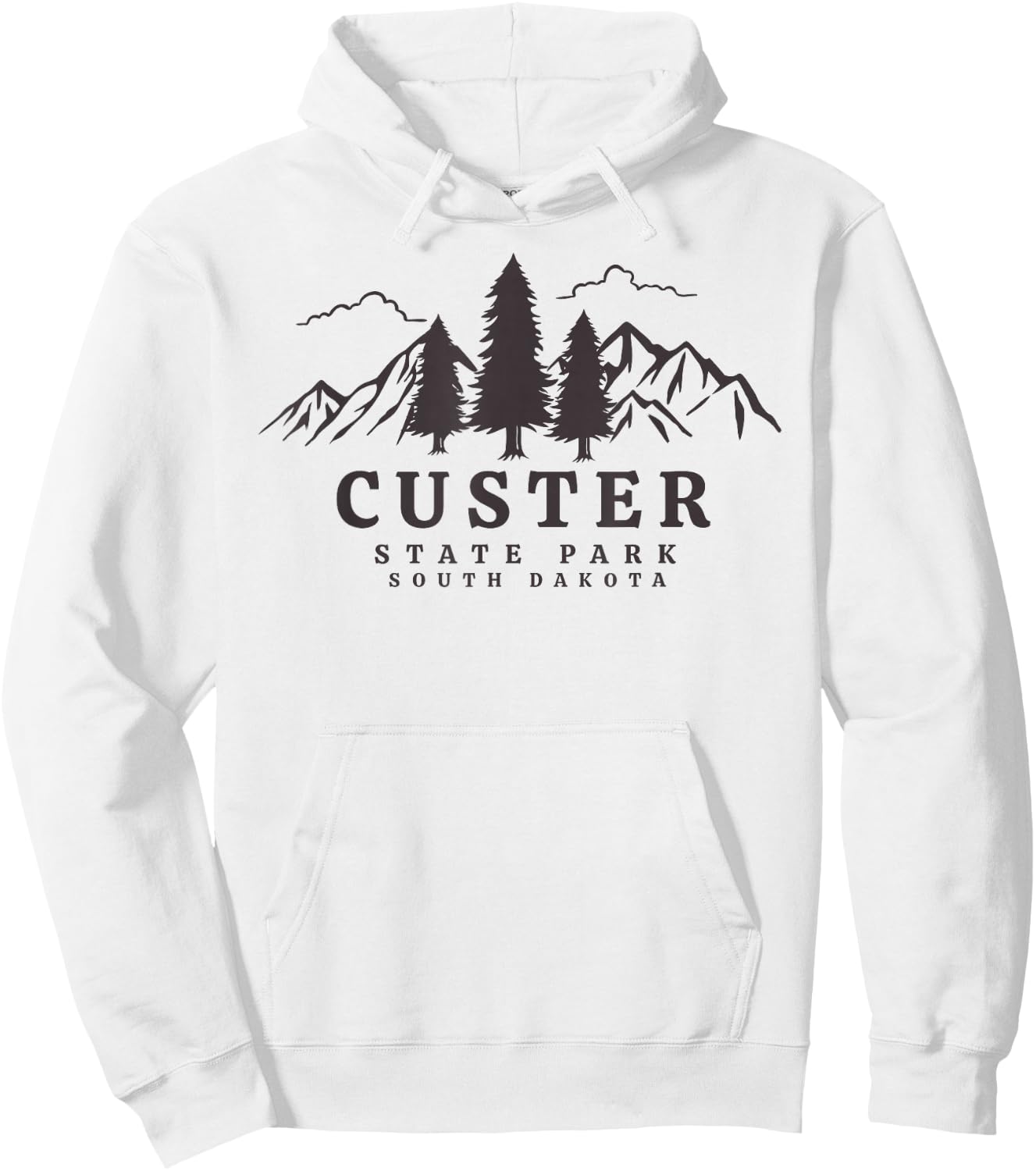 Custer State Park Graphic design Hoodie - Hoodie | White