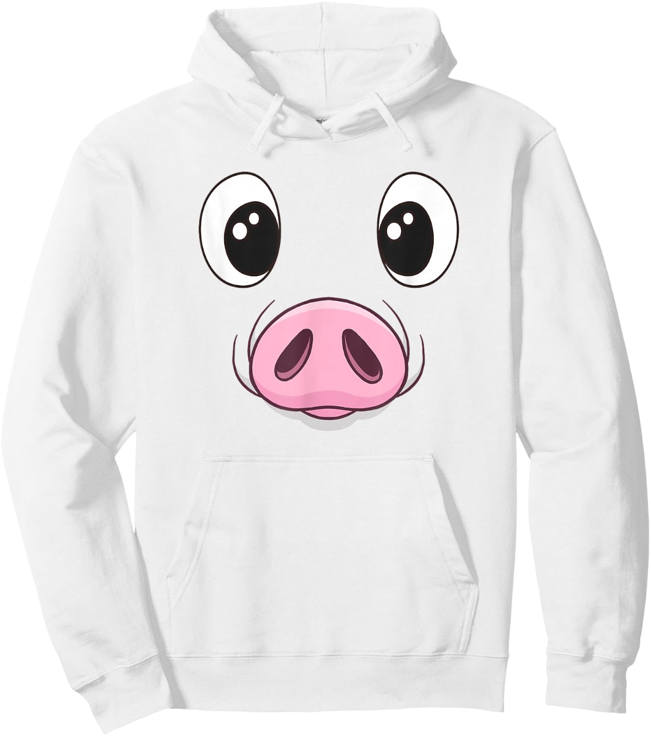 Pig Face Halloween Pig Costume Birthday Cute Pig Kids Hoodie - Hoodie | White