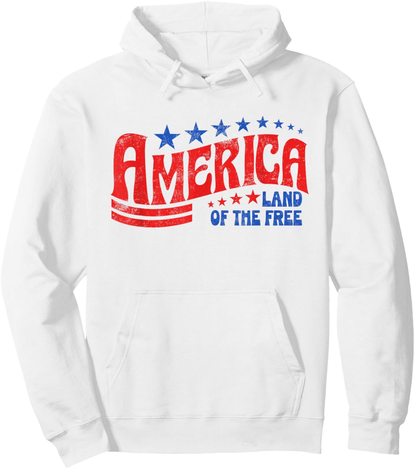America 1776 Land Of The Free Patriotic Freedom 4th Of July Hoodie - Hoodie | White