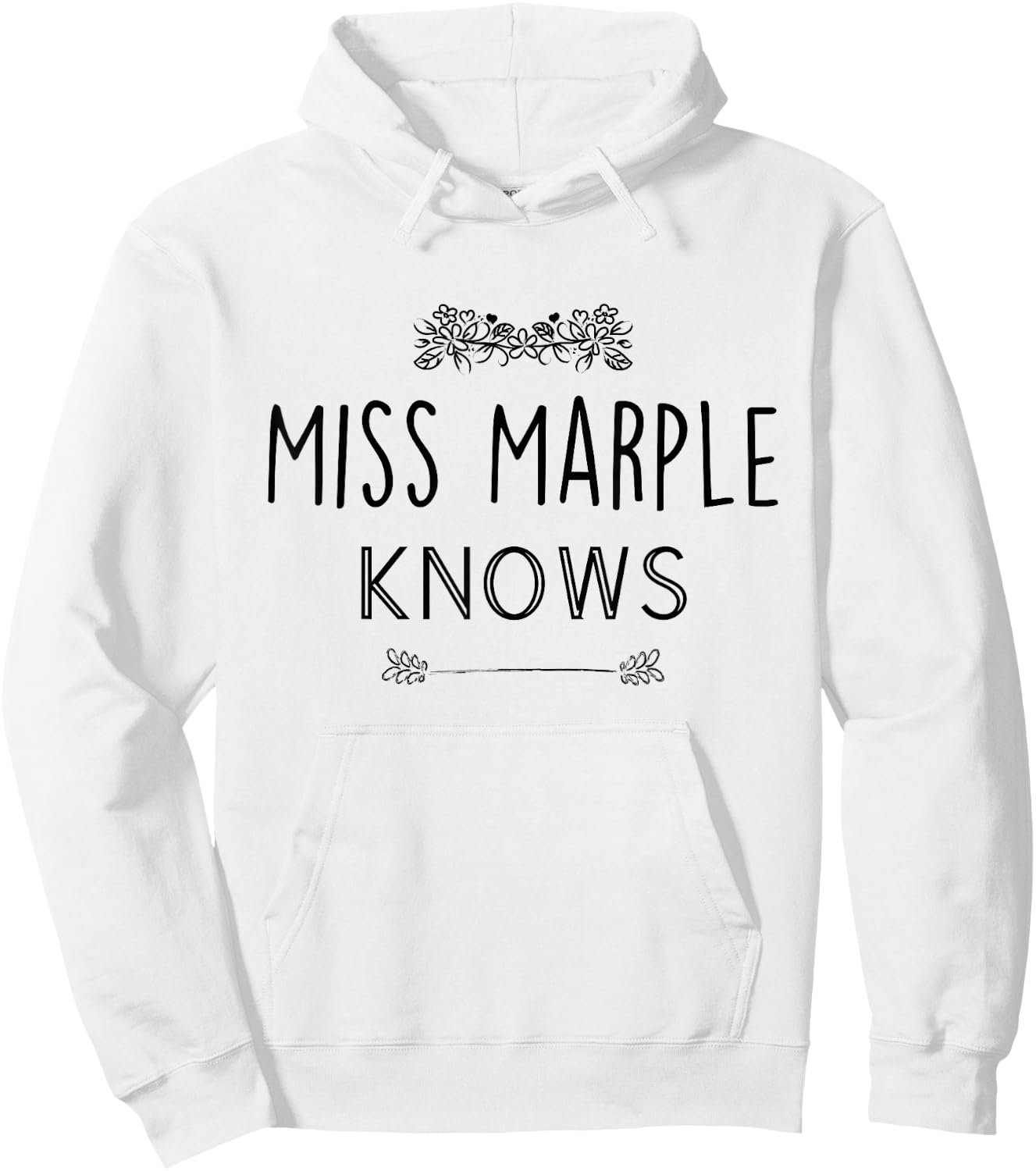 Miss Marple Knows Funny Poirot Hoodie - Hoodie | White