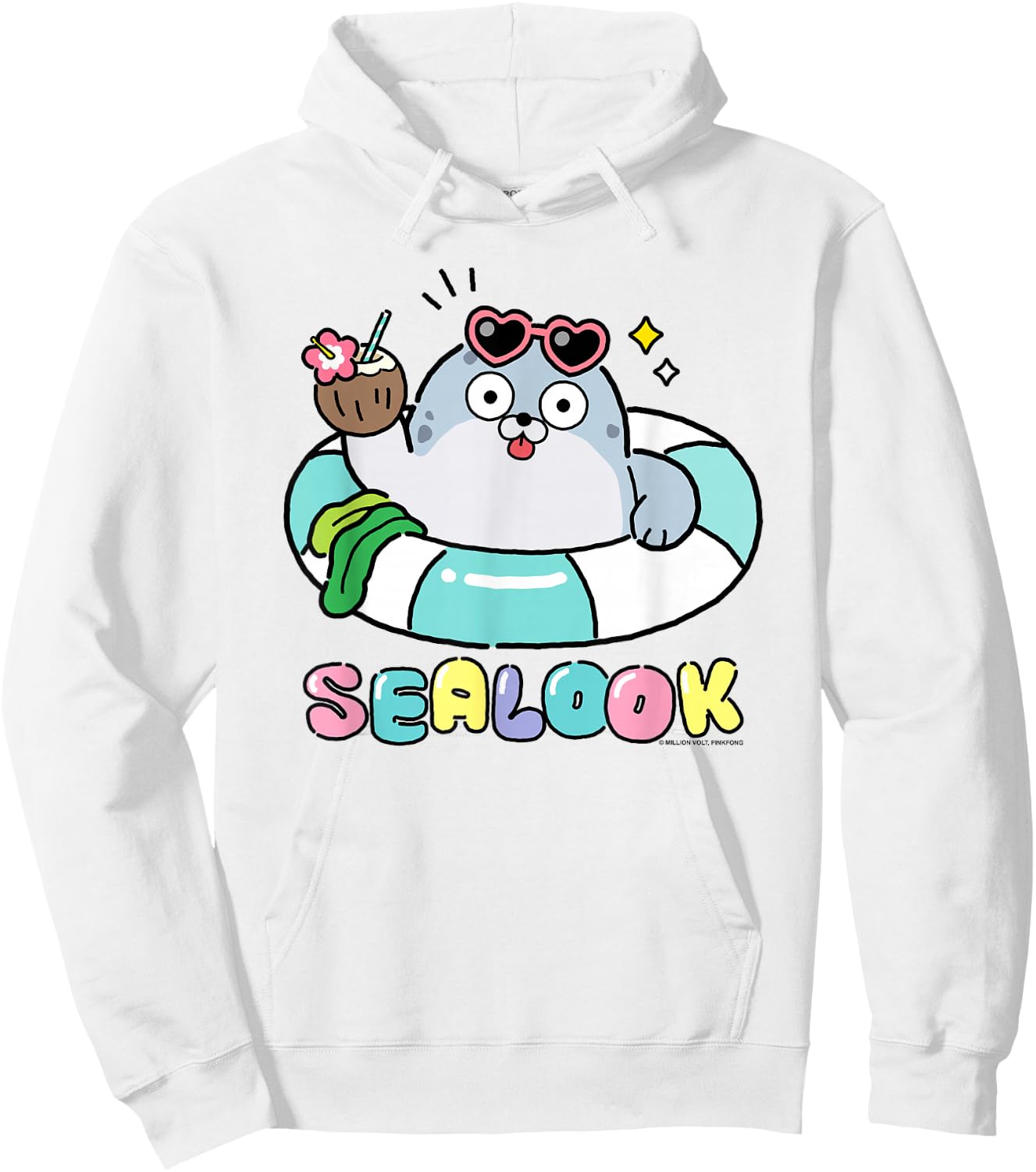 Sealook Vacation Seal Hoodie - Hoodie | White