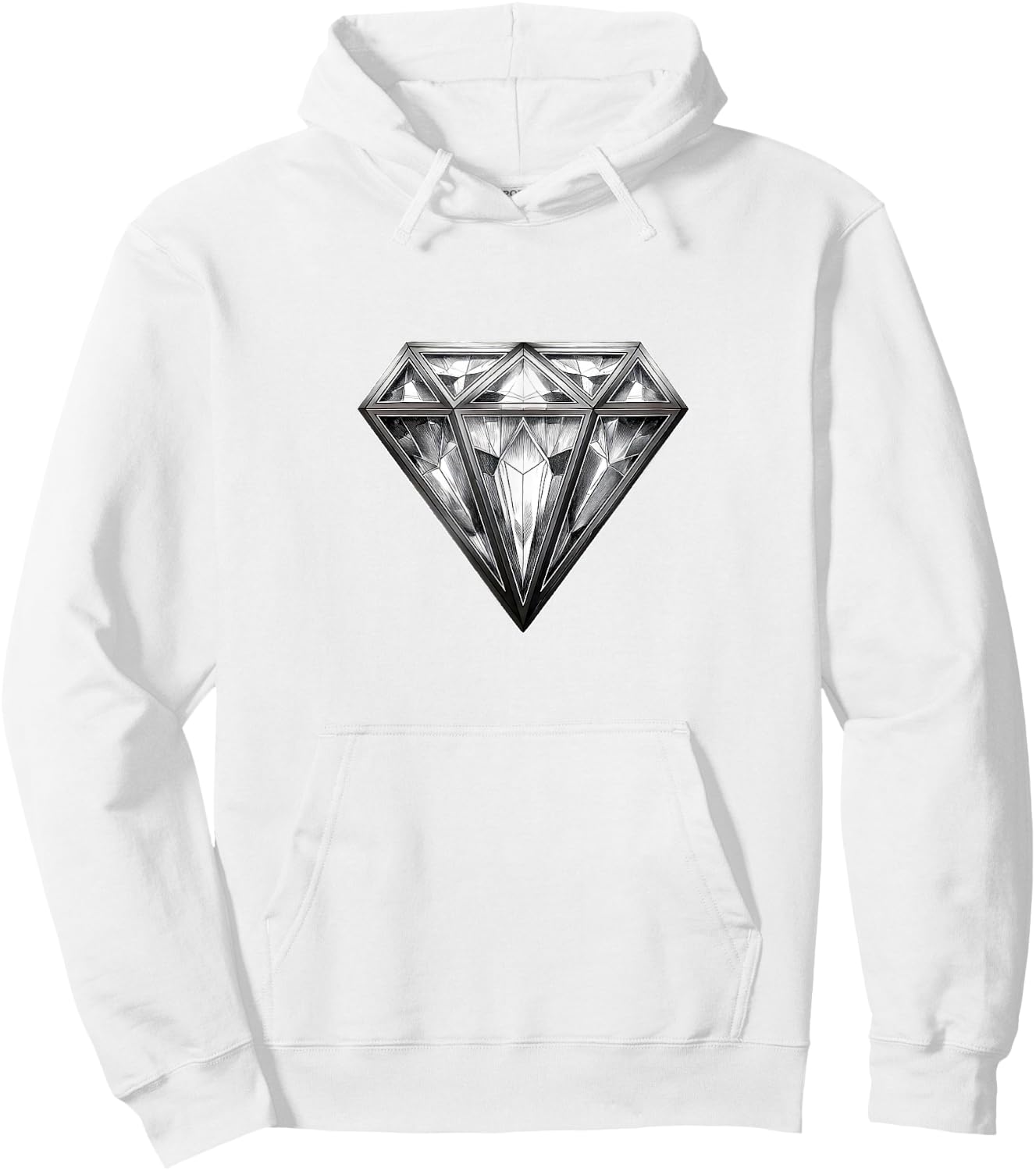 Diamond White with White Hoodie - Hoodie | White