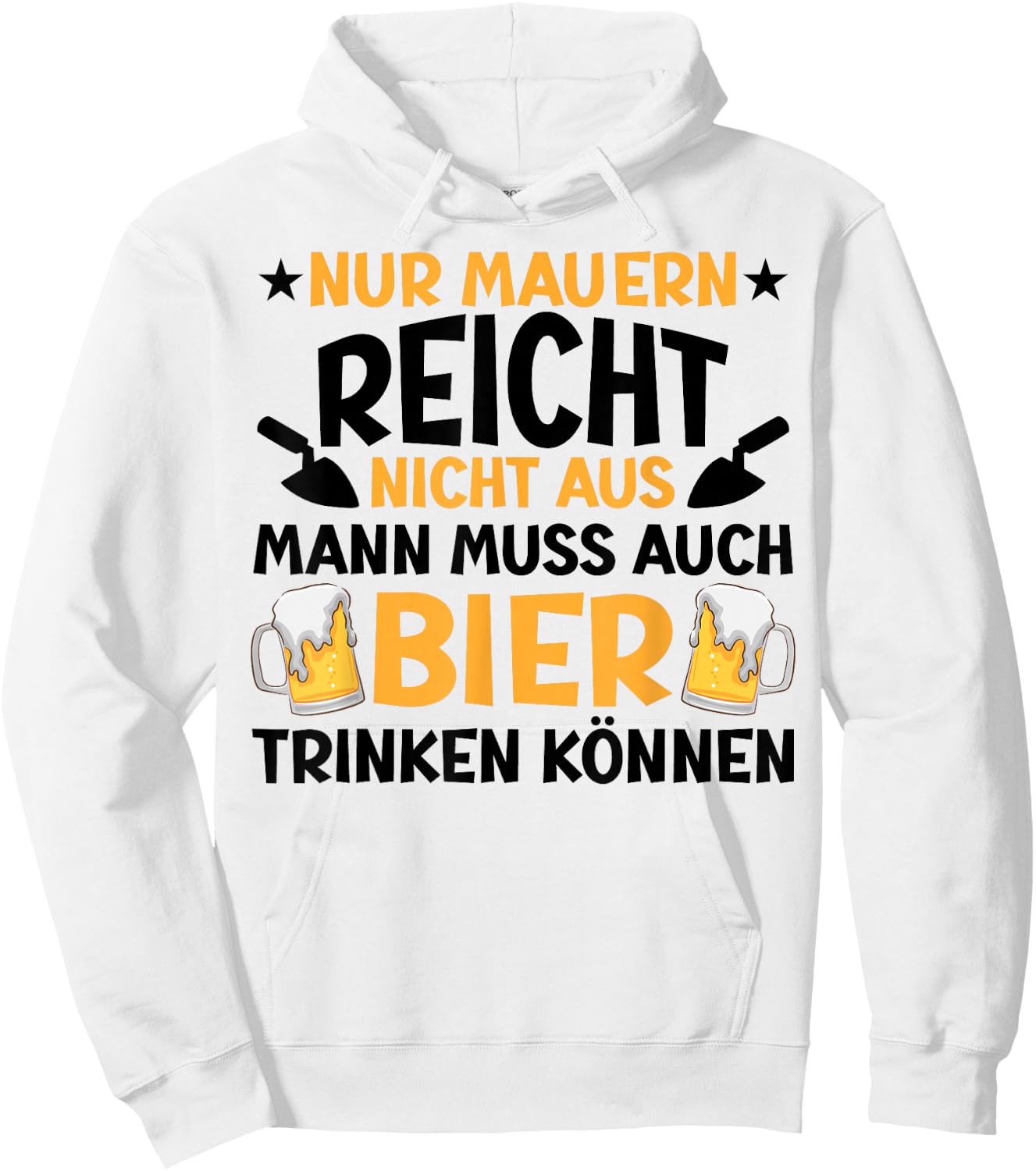 Maurer Bier Männer Herren lustiger Spruch Hoodie - Hoodie | White