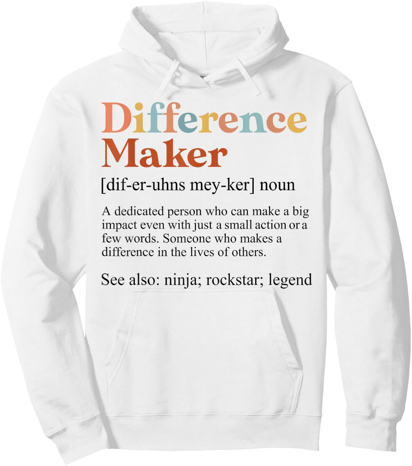 Vintage Difference Maker Definition Teachers Mom Boss Women Hoodie - Hoodie | White