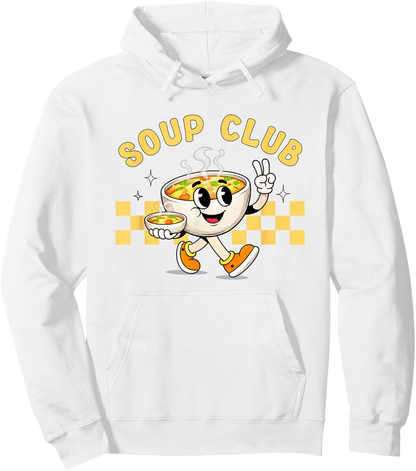 Soup Lover Club Cute Food Mascot Foodie Chicken Soup Hoodie - Hoodie | White