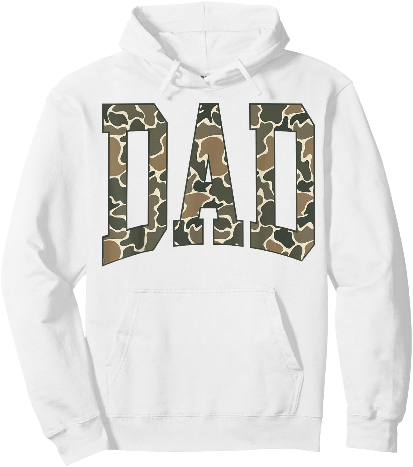 Dad Camo Camouflage Father's Day New Dad Hoodie - Hoodie | White
