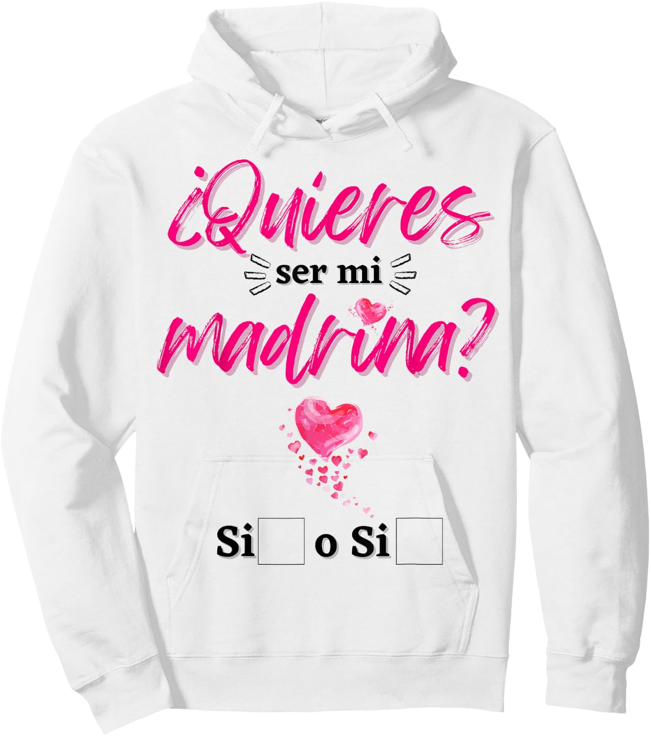 You want to be my godmother baby gifts for godparents and godmothers Hoodie - Hoodie | White