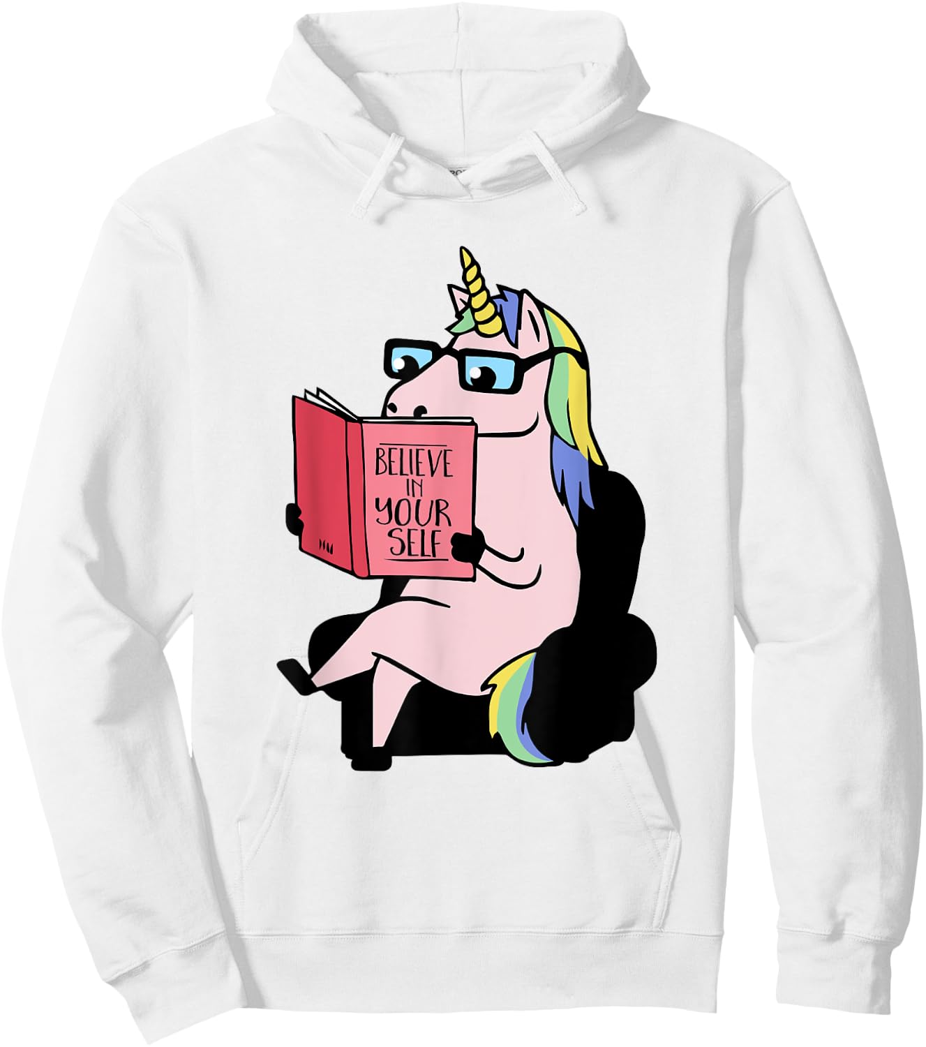 Believe in Yourself -Unicorn Hoodie - Hoodie | White