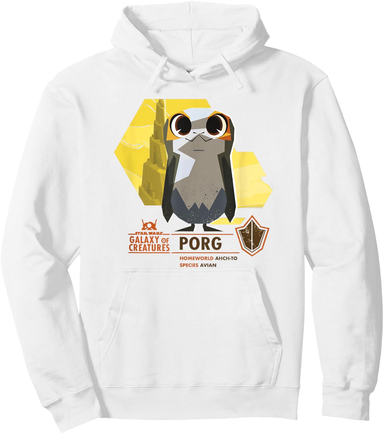 Star Wars Galaxy Of Creatures Porg Poster Hoodie - Hoodie | White