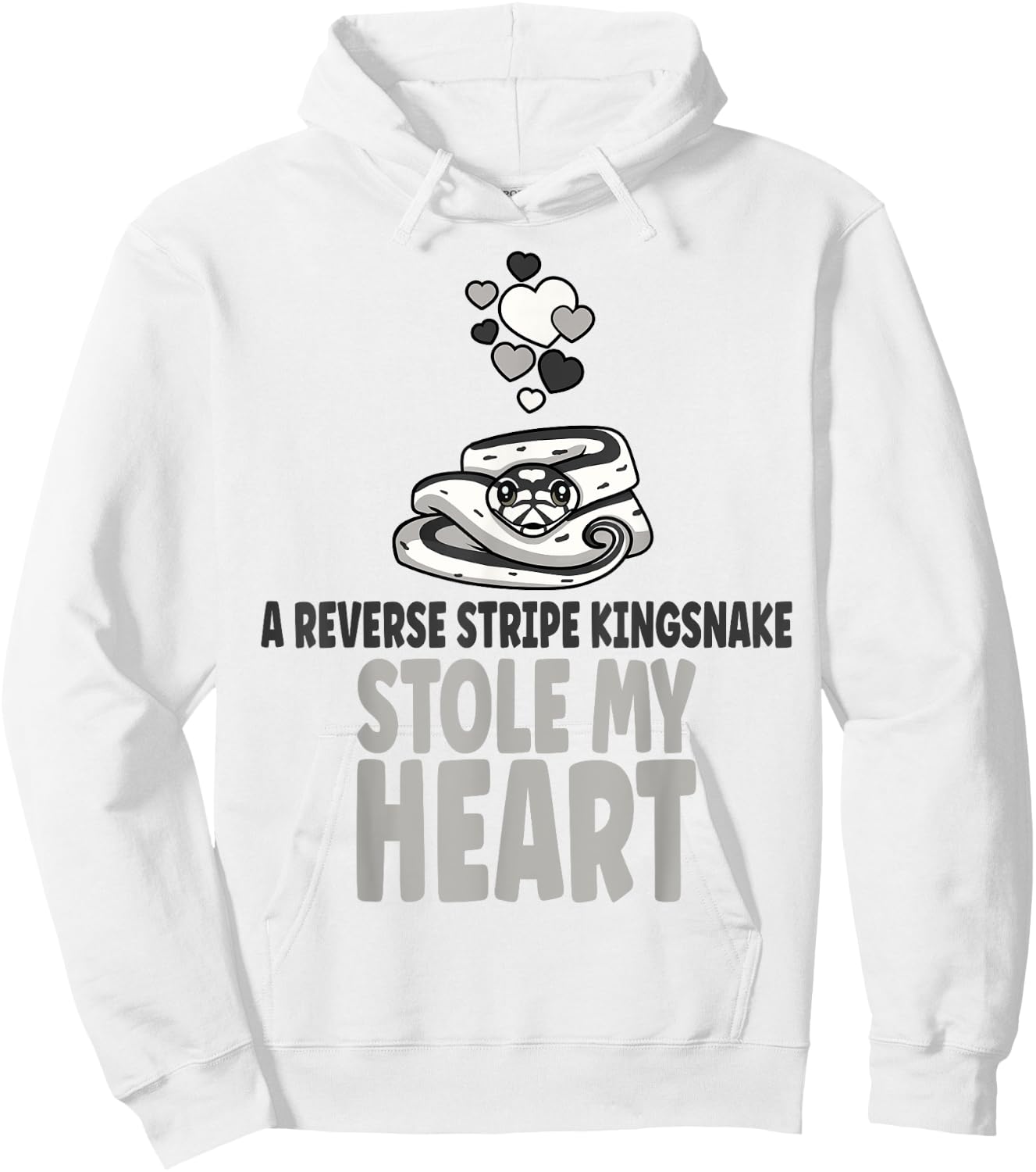 A Reverse Stripe Kingsnake Stole My Heart Pet Kingsnake Hoodie - Hoodie | White