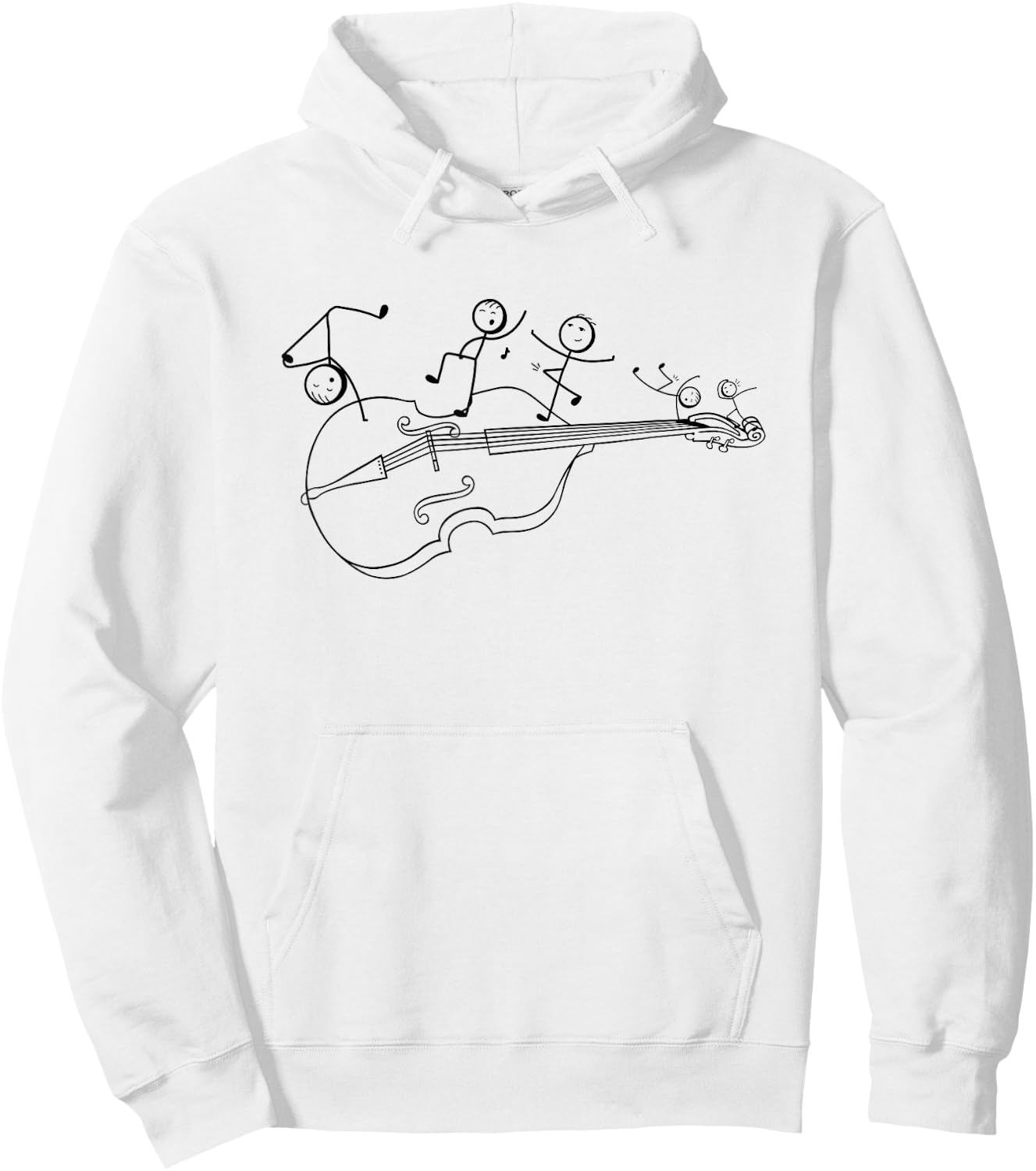 Kontrabass tanzender Kontrabass lustiger Kontrabass Hoodie - Hoodie | White