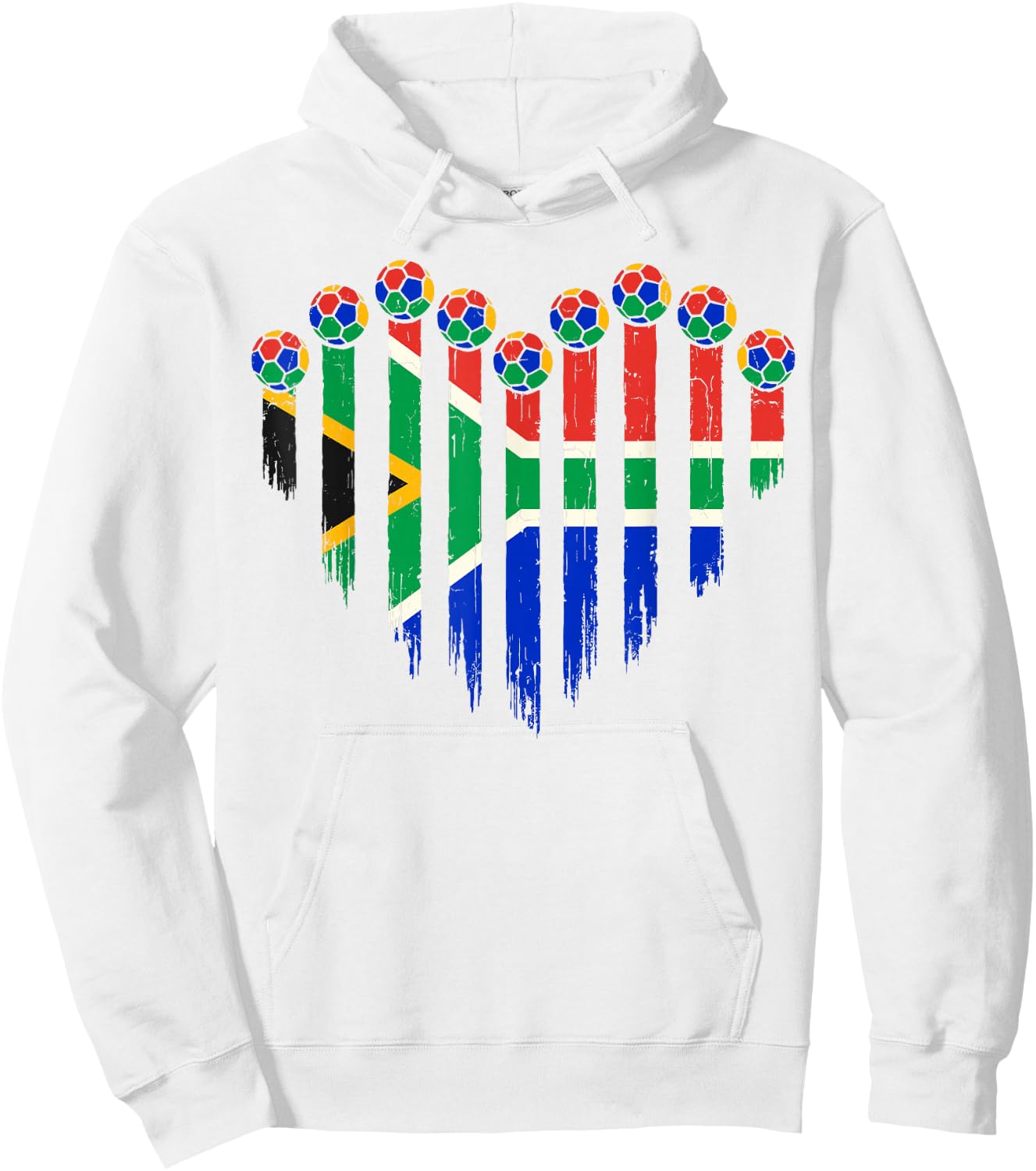 South African Flag Novelty South Africa Hoodie - Hoodie | White