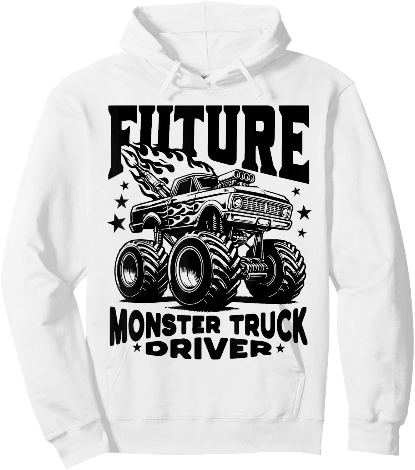 Future Monster Truck Driver Cute Monster Truck Kids Boys Hoodie - Hoodie | White