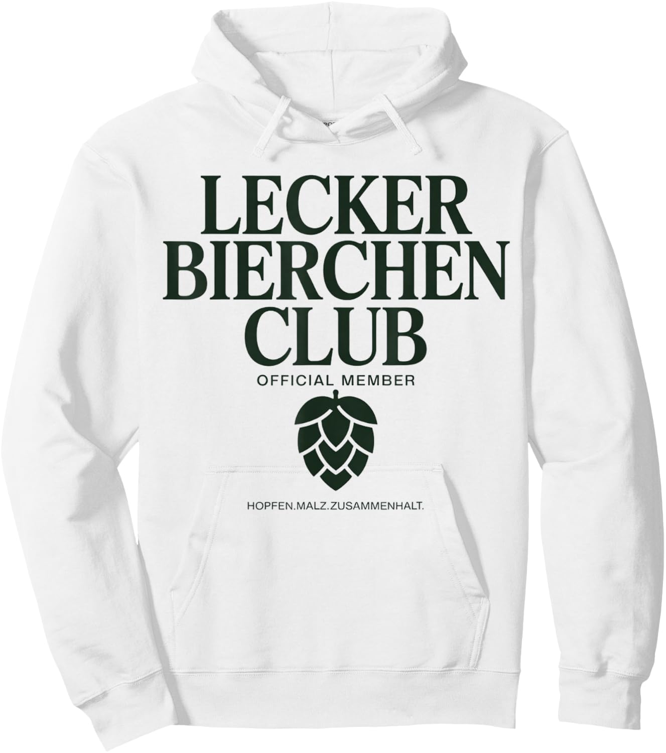 Lecker Bierchen Club Official Member Bier Humor Hoodie - Hoodie | White