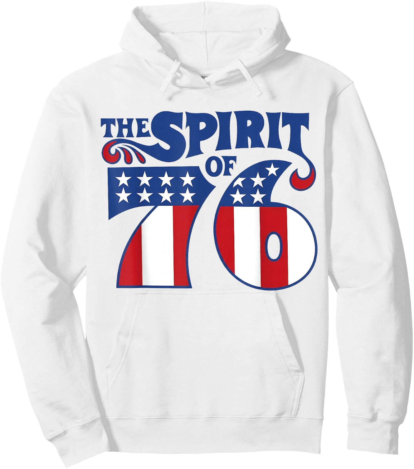 Retro The Spirit of 76 USA American Flag Fourth of July Hoodie - Hoodie | White