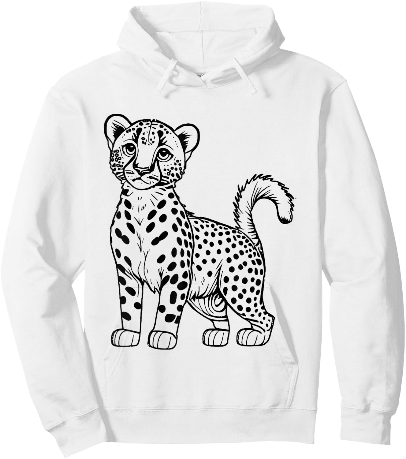 Cheetah coloring paint yourself paint Hoodie - Hoodie | White