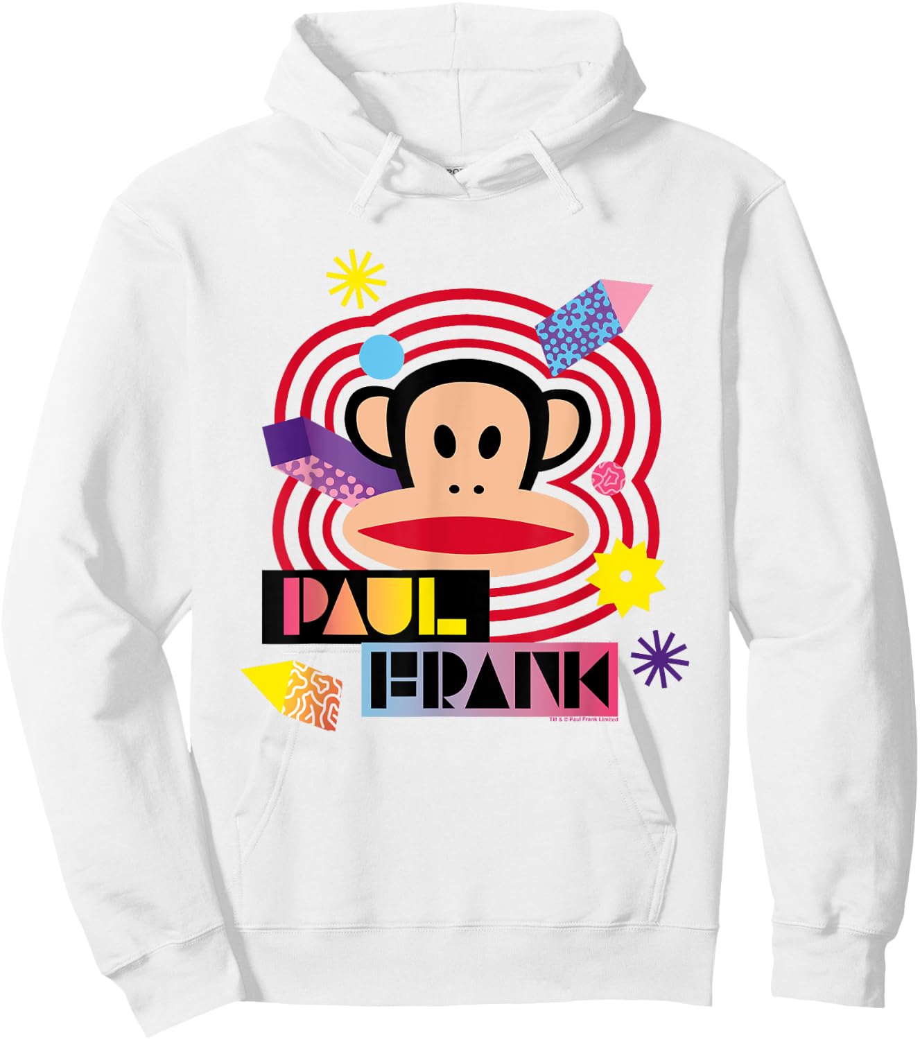 Paul Frank Julius Psychedelic Block , grey, S Hoodie - Hoodie | White