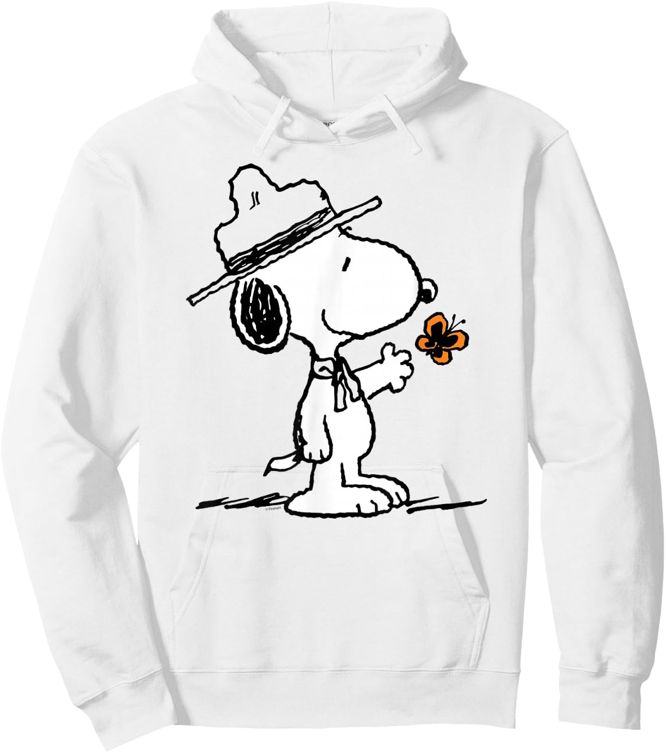 Peanuts Ranger Snoopy & Butterfly Hoodie - Hoodie | White