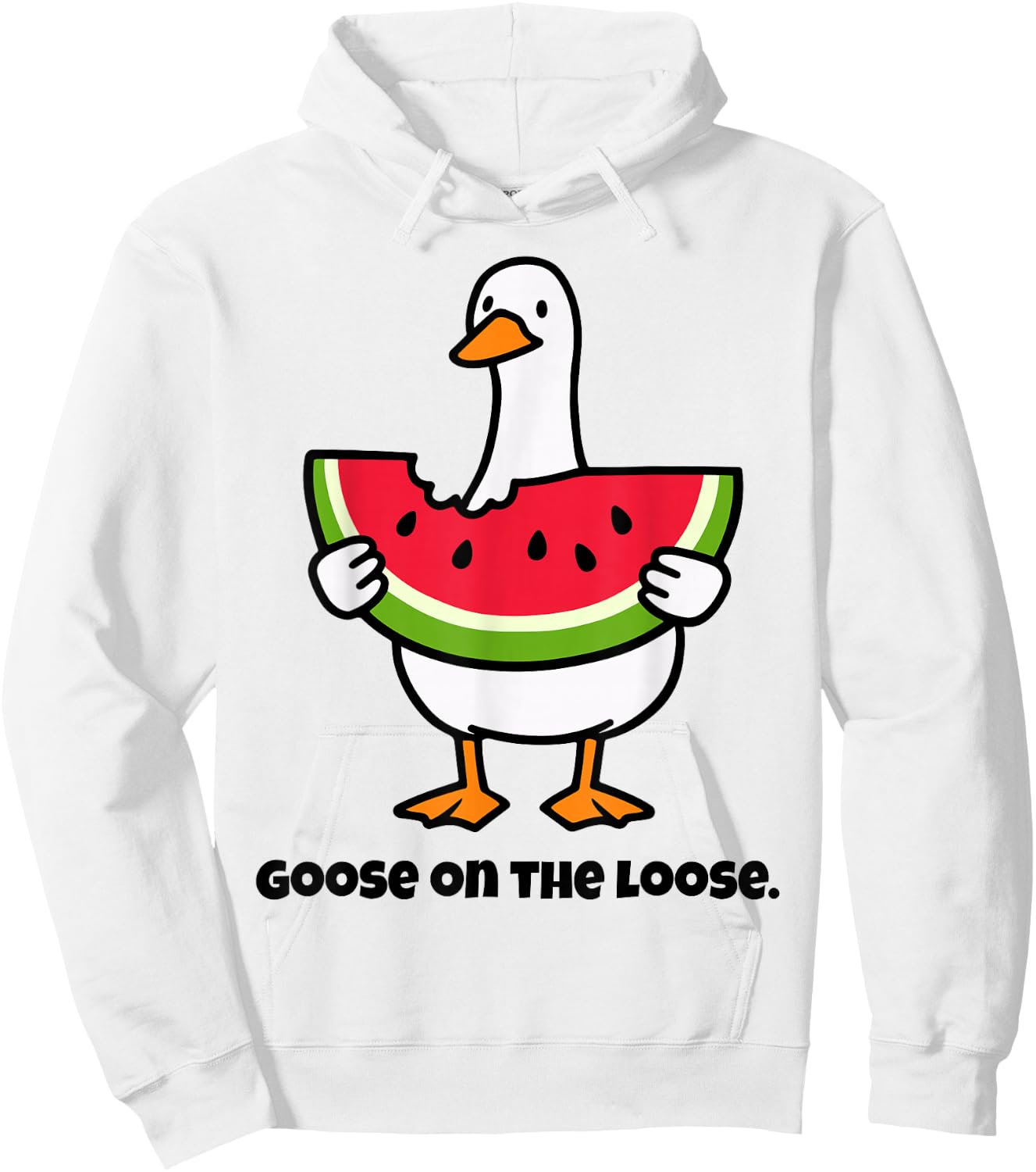 Watermelon Goose Kids who Love Watermelon Fruit Vegans Girls Hoodie - Hoodie | White