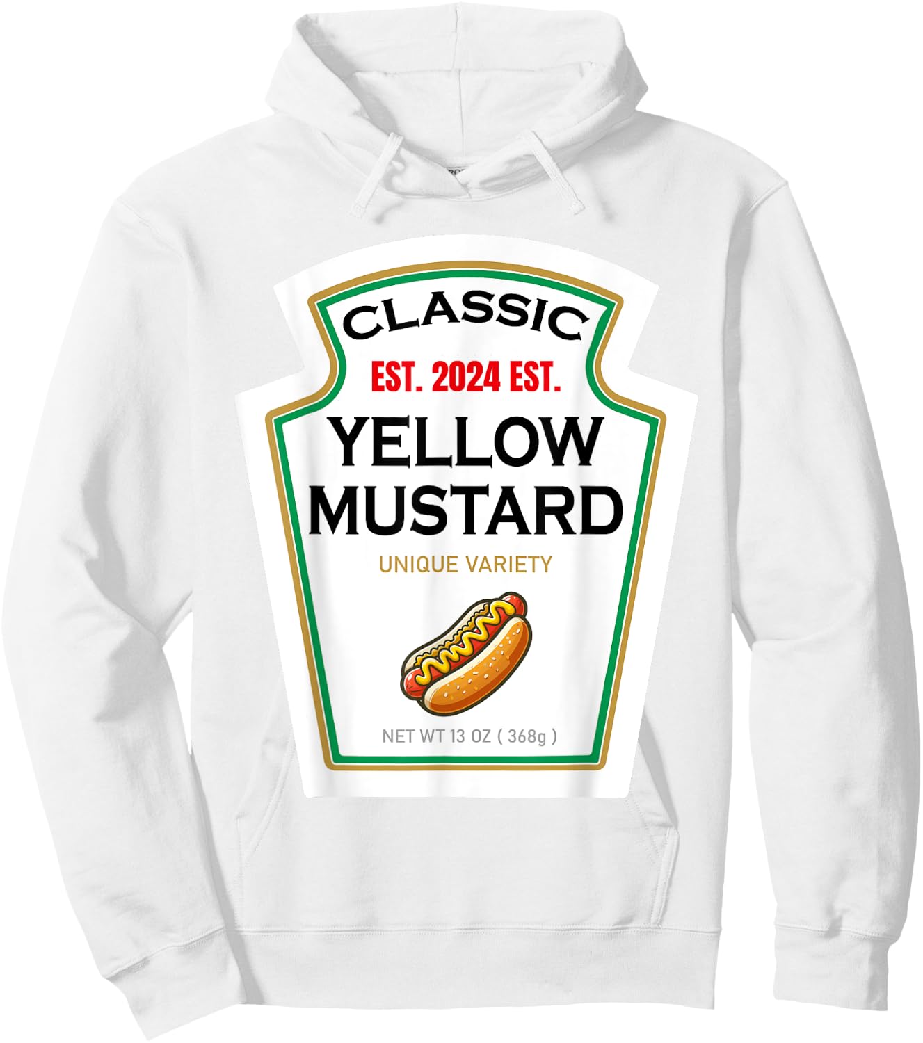 Mustard Halloween DIY Costume Family Matching Ketchup Sauce Hoodie - Hoodie | White
