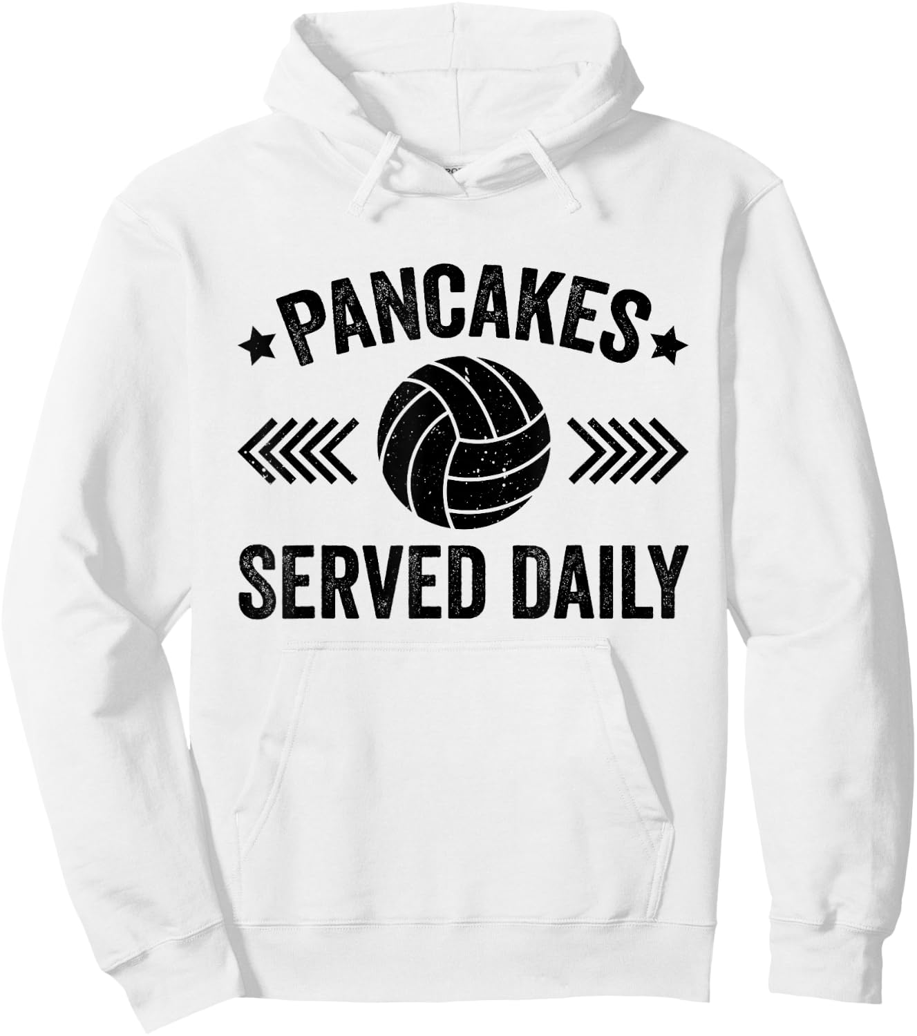 Pancakes Served Daily Funny Volleyball For Volleyball Lover Hoodie - Hoodie | White
