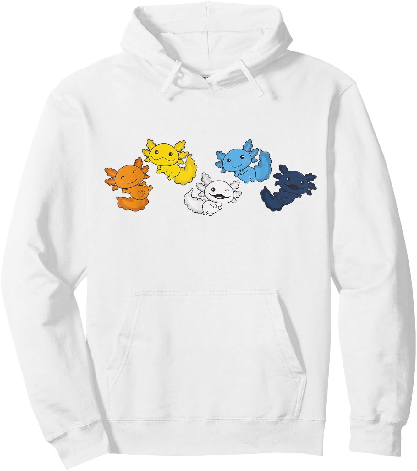 aroace Flag Pride LGBTQ Axolotl aroace Hoodie - Hoodie | White