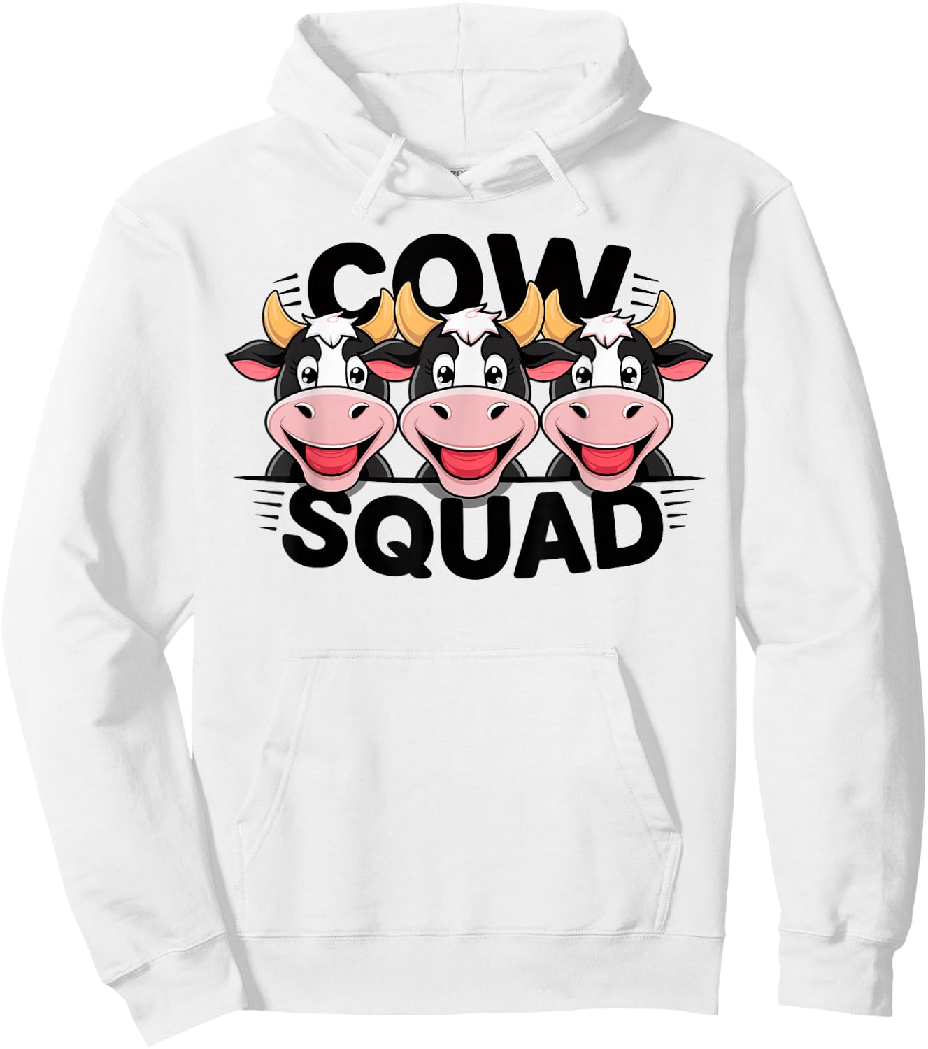 Cow Squad Design for Cow Lover Stuff | Kids Cow Hoodie - Hoodie | White