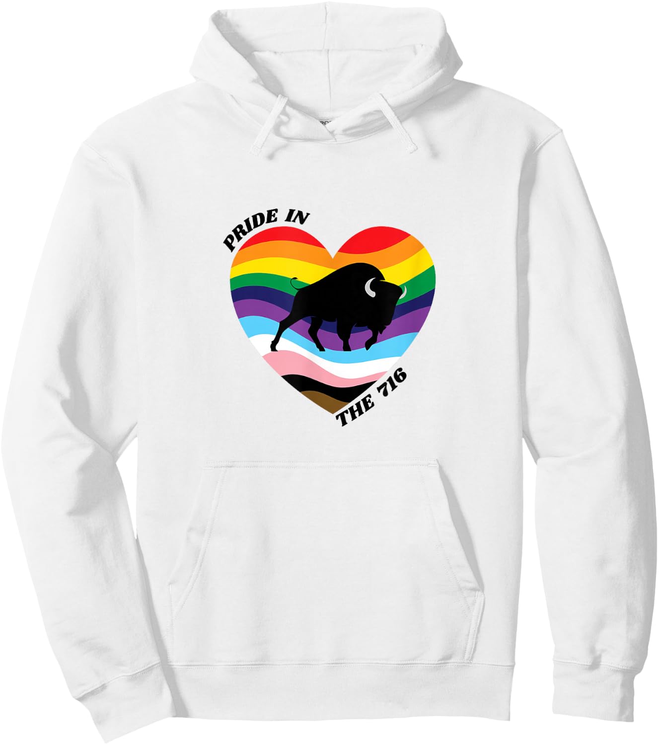 Buffalo Heart Hoodie - Hoodie | White