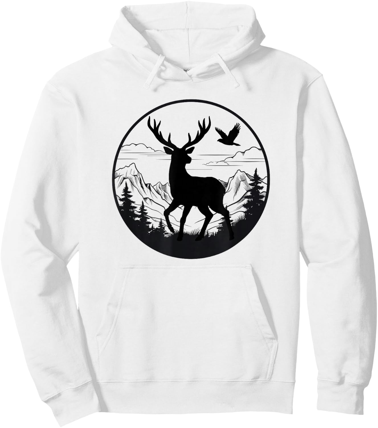 Camouflage Flag Hunting Deer Orange Flag Camouflage Hunting Deer Orange Hoodie - Hoodie | White