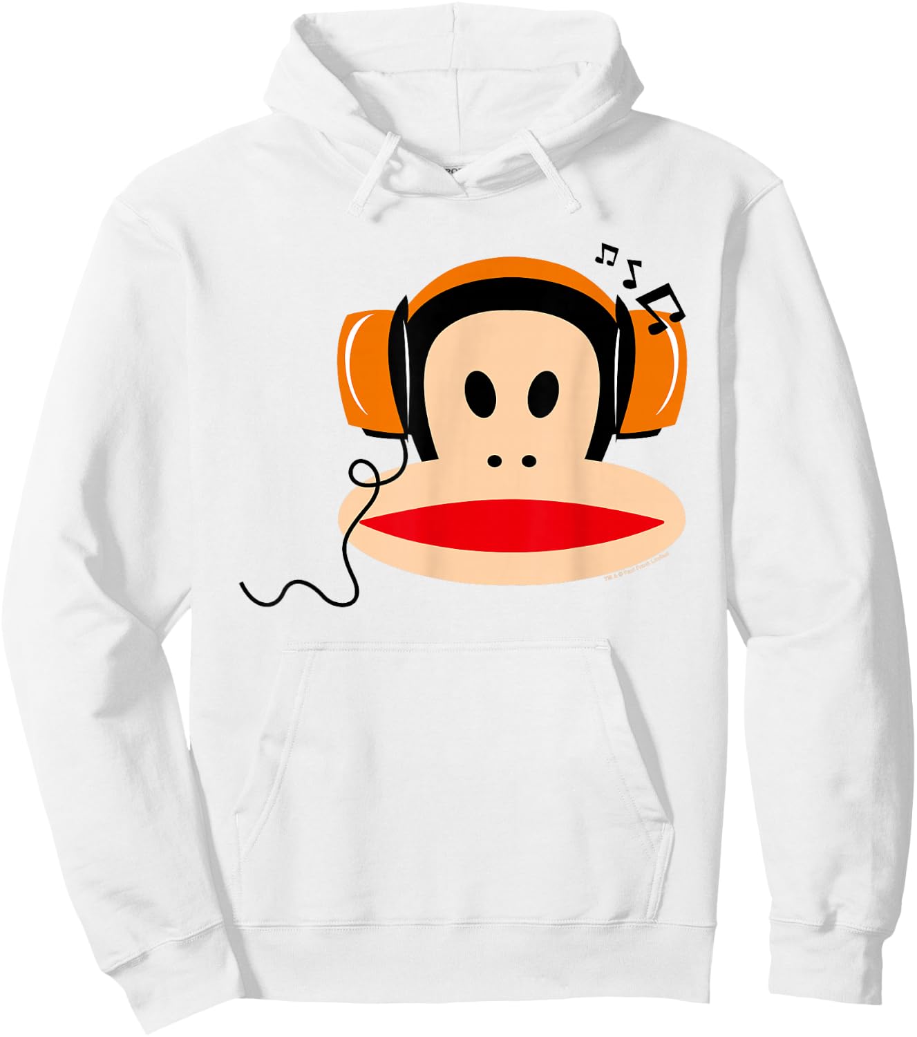 Paul Frank Julius The Monkey Headphones , grey, S Hoodie - Hoodie | White