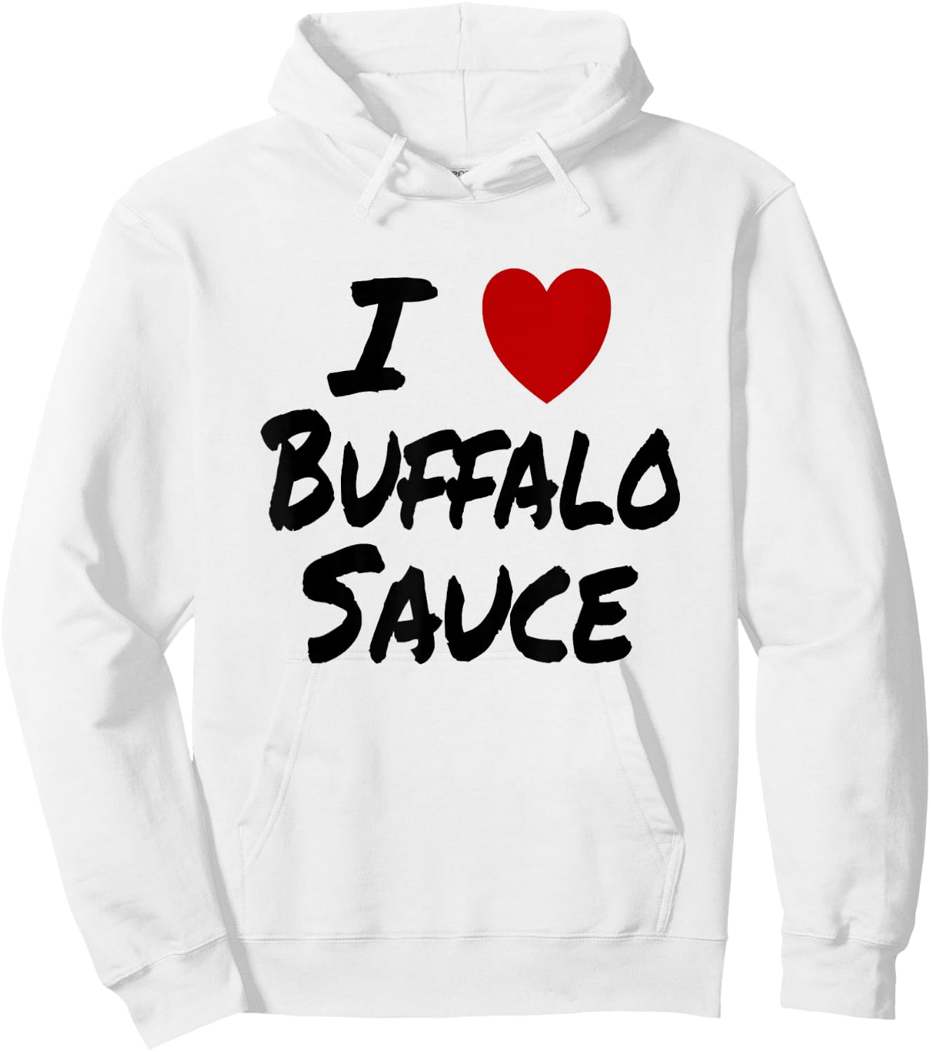 I Heart (Love) Buffalo Sauce Spicy Hot Hoodie - Hoodie | White