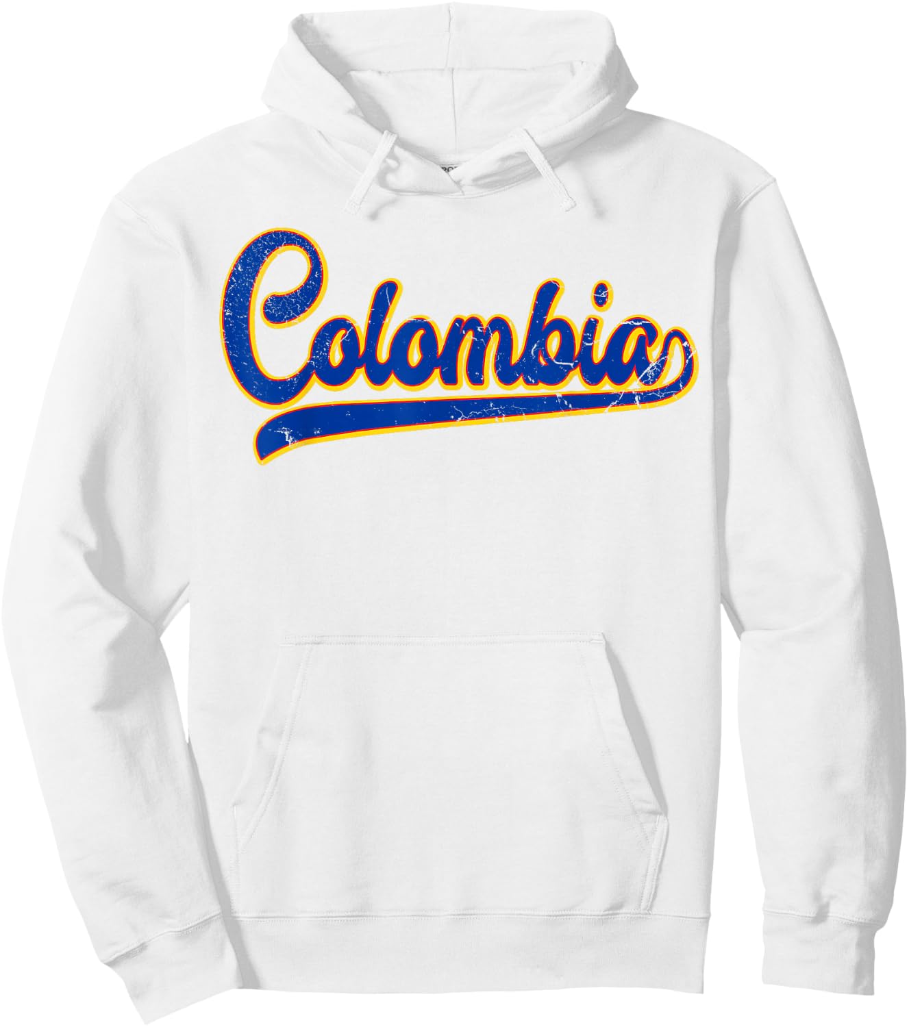 Colombia Throwback Graphic Shirt Comombian Flag Jersey Style Hoodie - Hoodie | White
