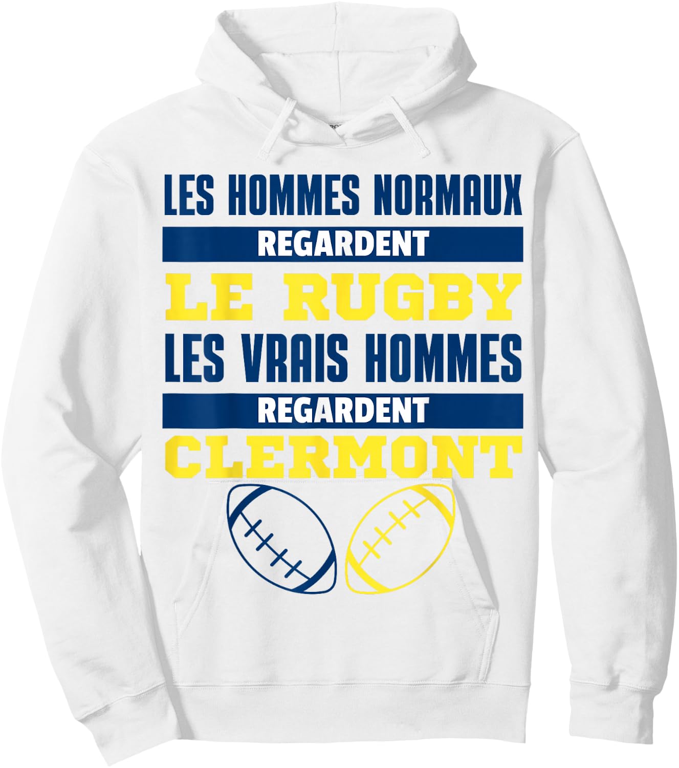 Clermont Ferrand Rugby Supporter Gift Humour Hoodie - Hoodie | White